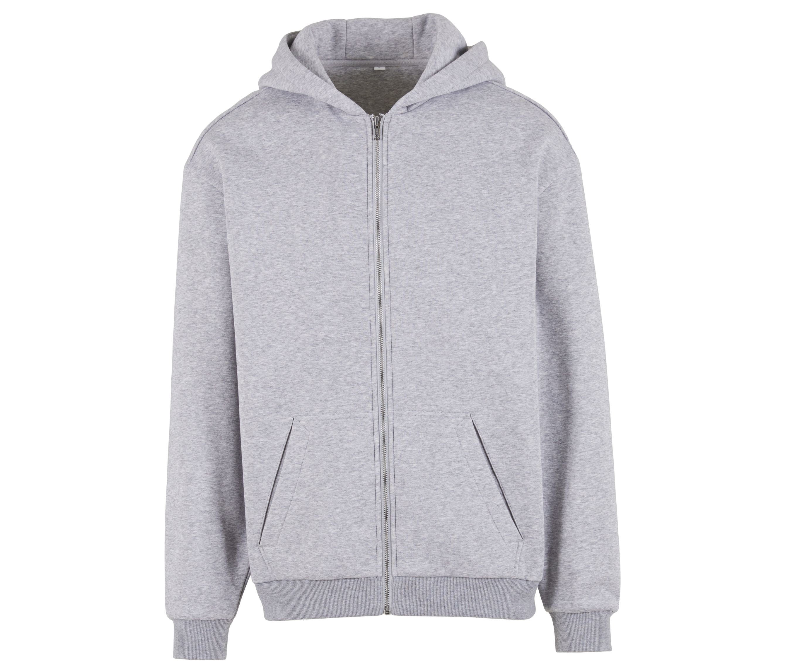 Sweat Capuche Zippé Ample - Heather Grey