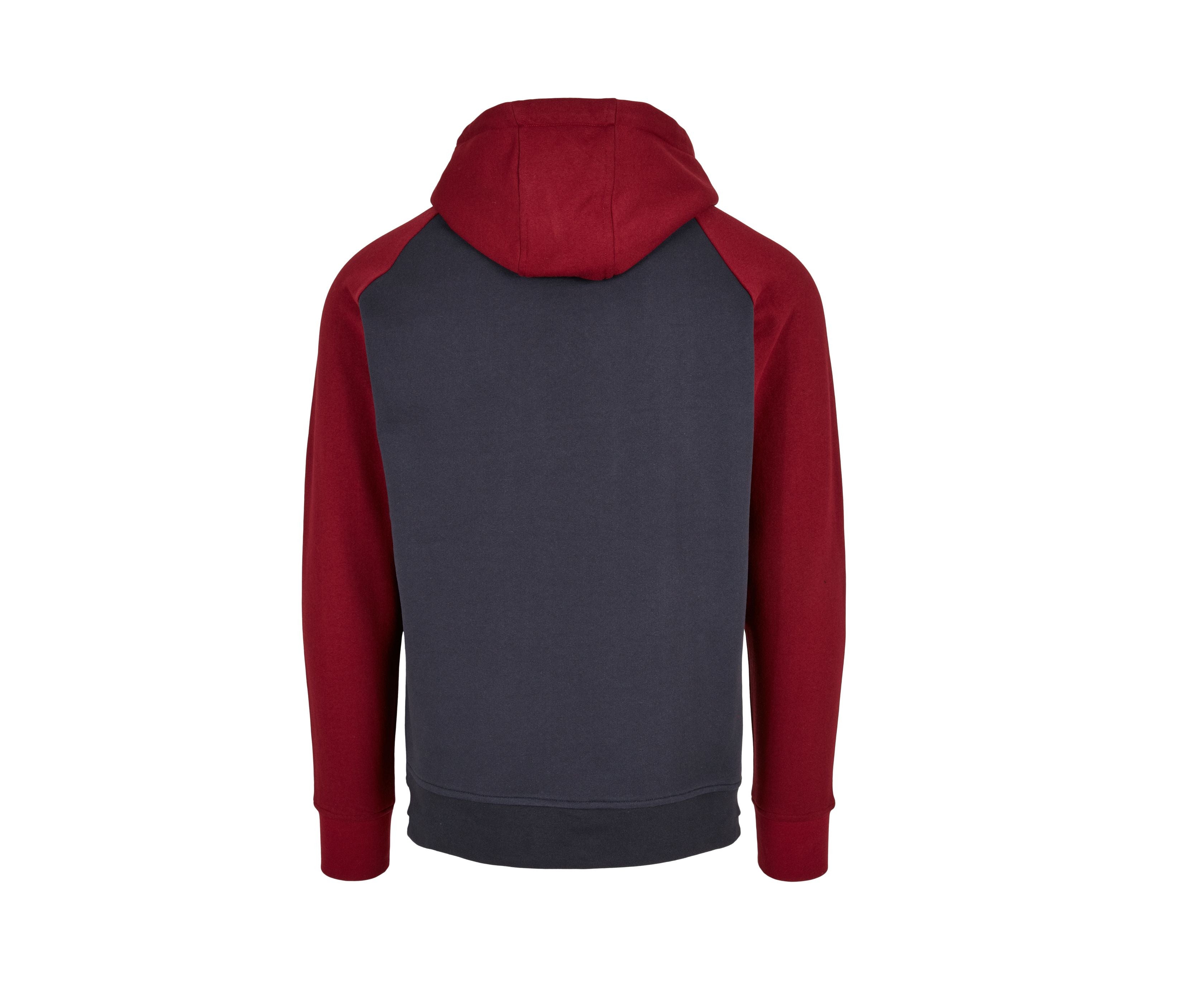 Sweat Capuche et Manches Contrastées - Navy / Burgundy