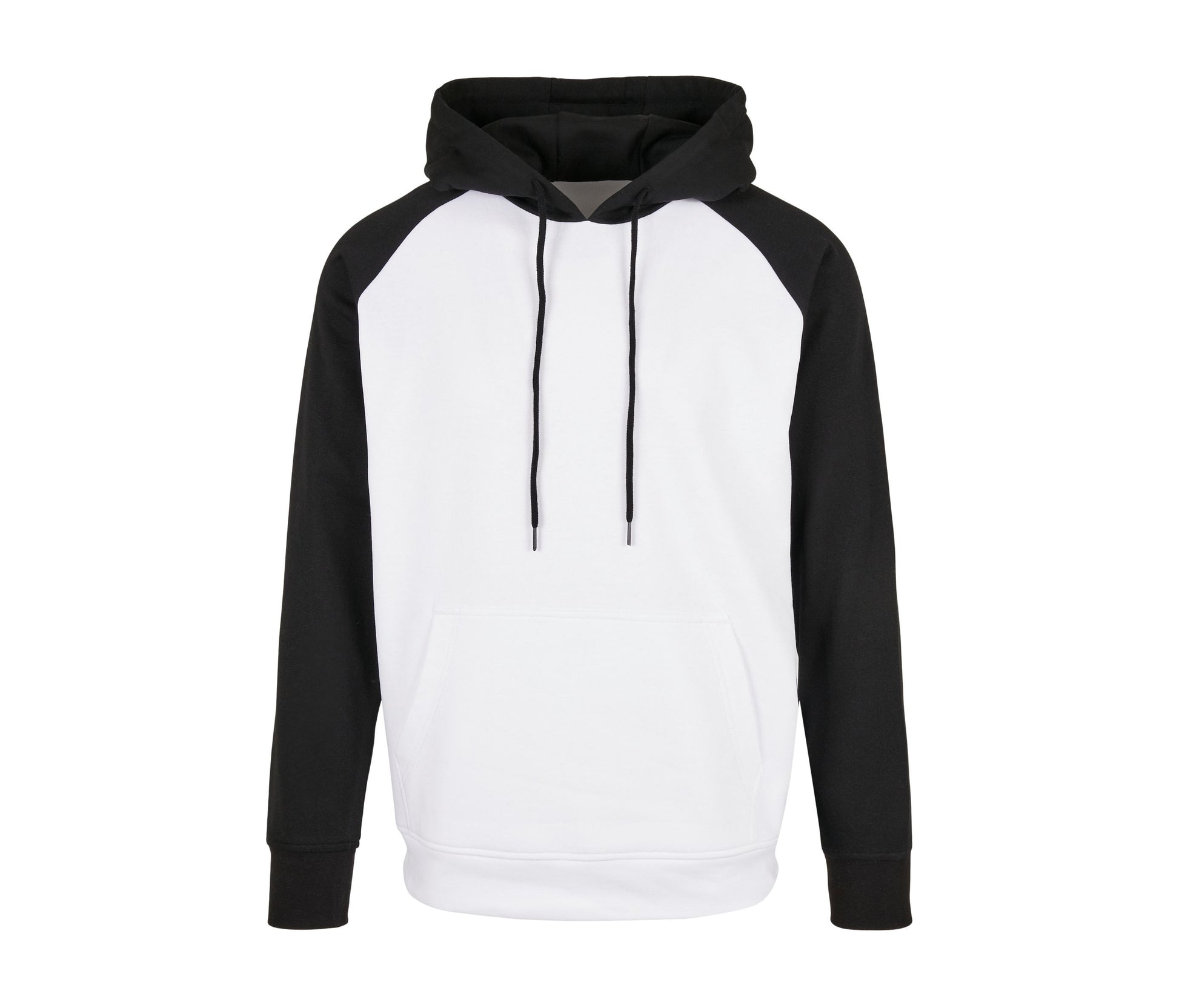 Sweat Capuche et Manches Contrastées - White / Black