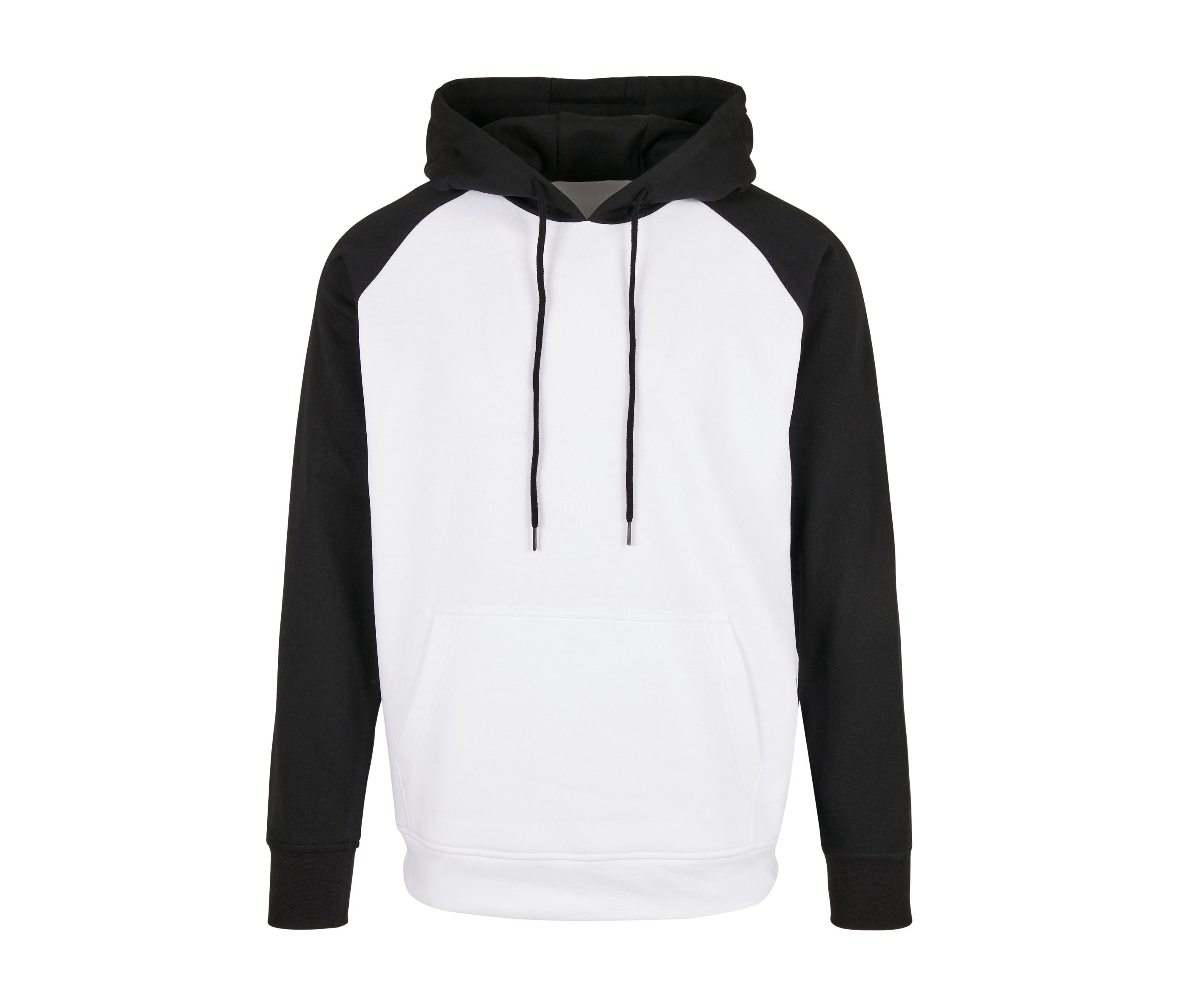 Sweat Capuche et Manches Contrastées - White / Black