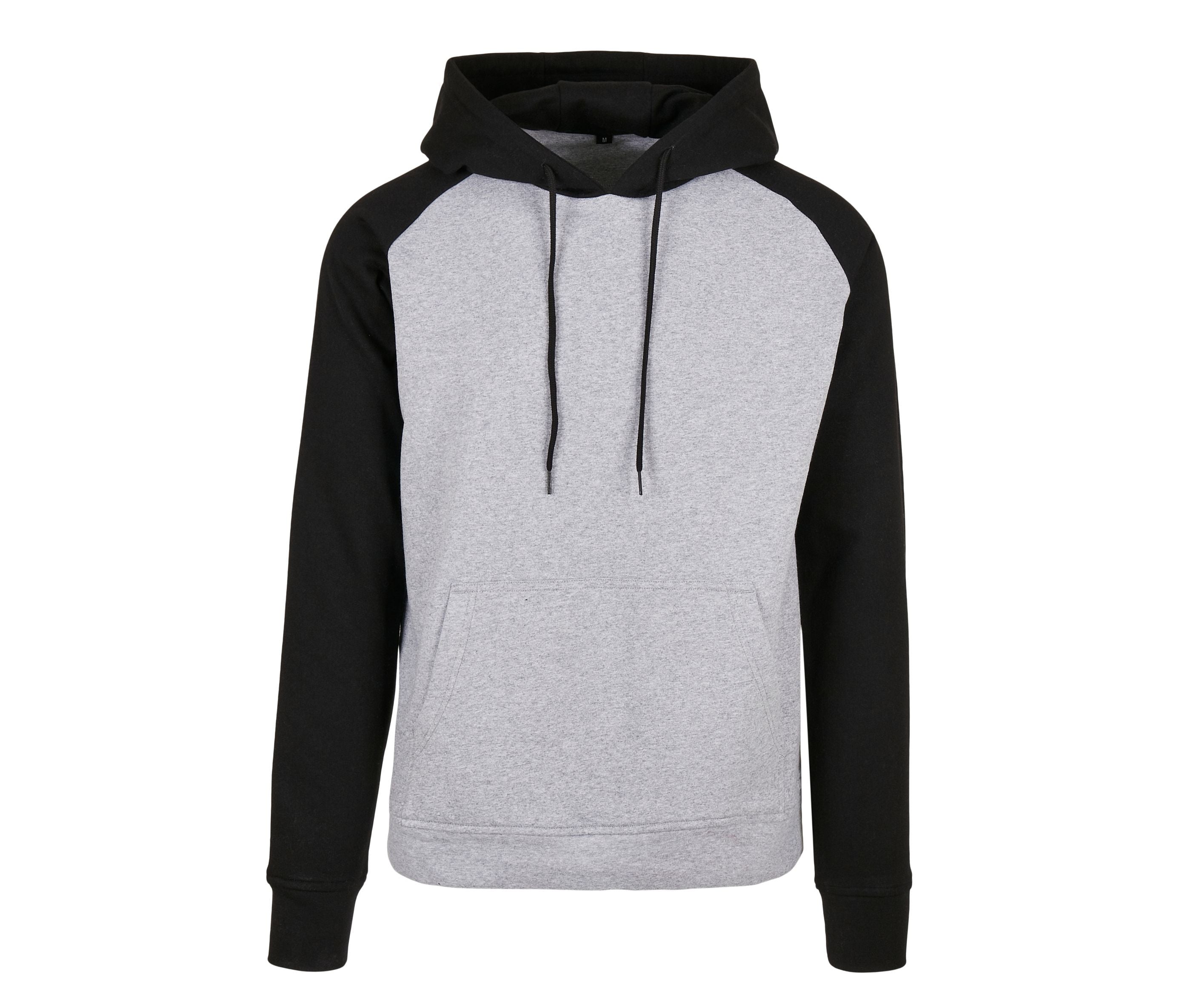 Sweat Capuche et Manches Contrastées - Heather Grey / Black