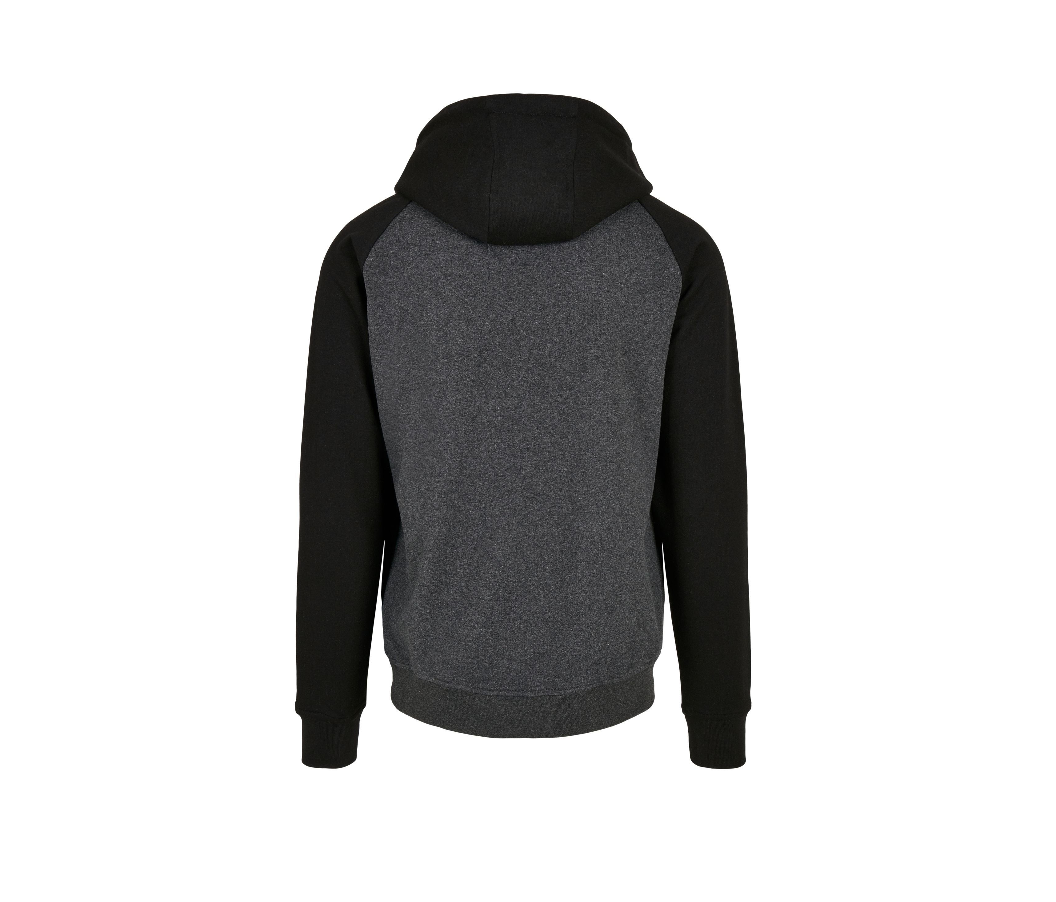 Sweat Capuche et Manches Contrastées - Charcoal / Black