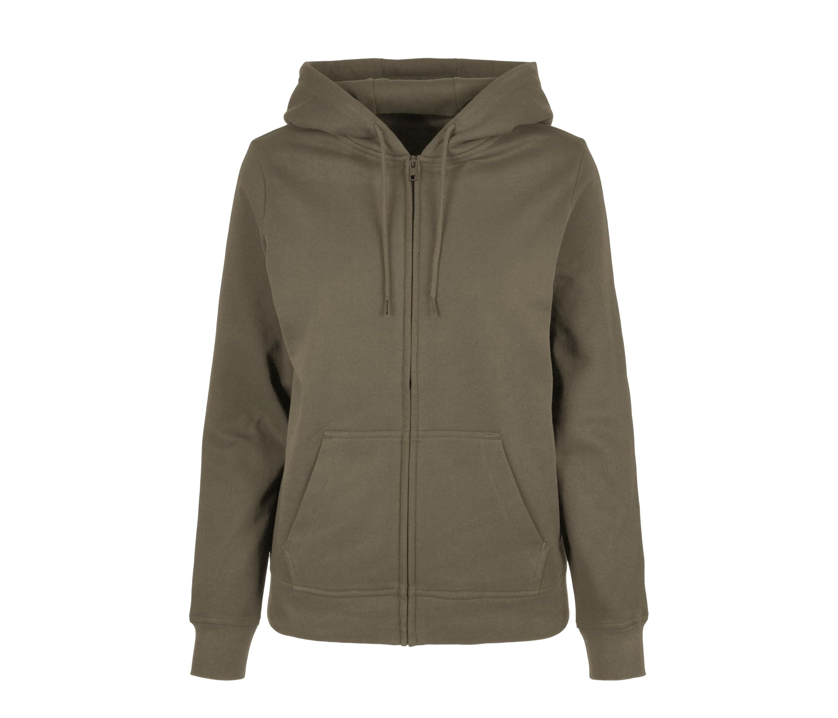 Sweat Capuche Zippé Femme - Olive