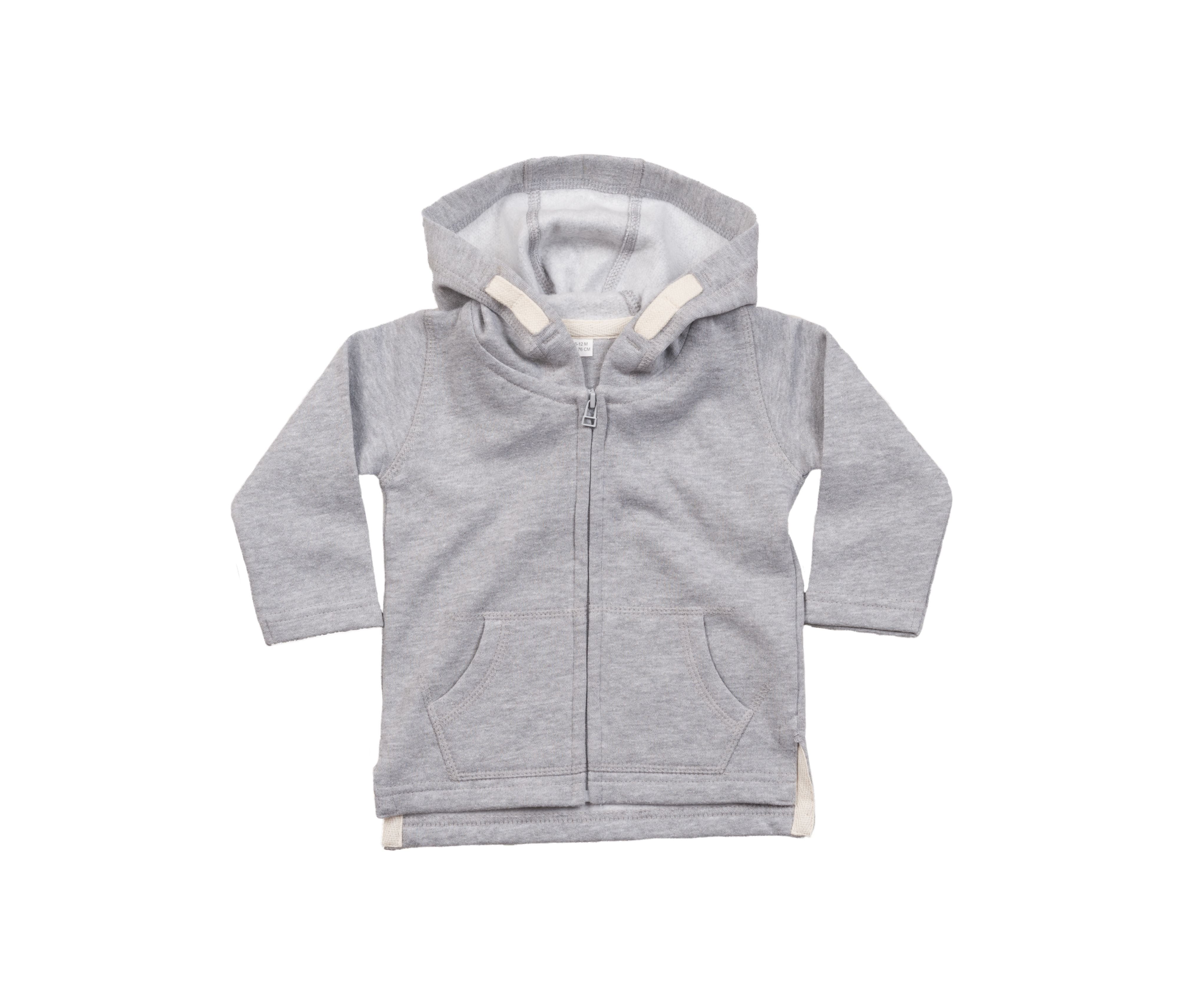 Sweat Zippé à Capuche - Heather Grey Melange