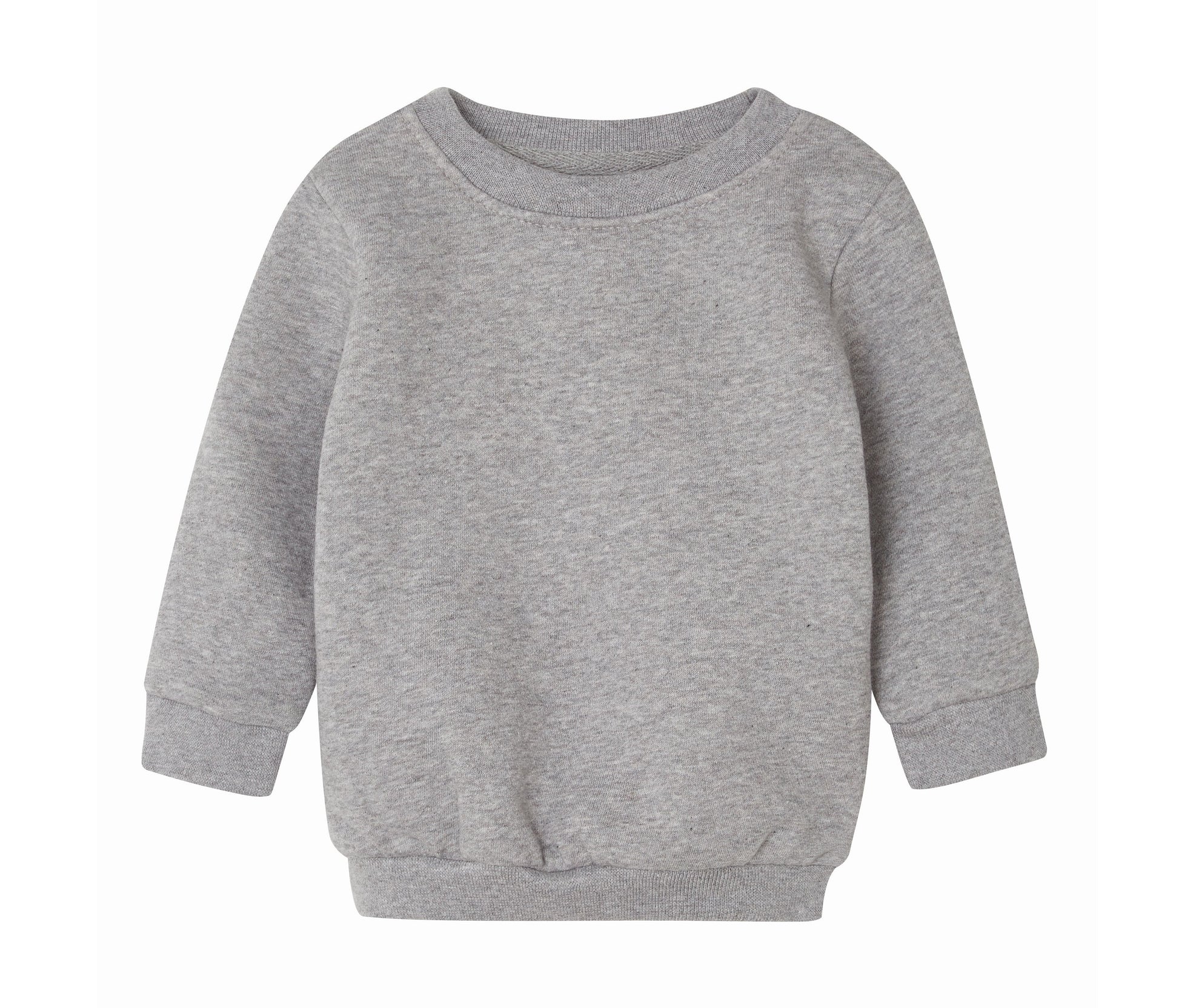 Sweat Col Rond Bébé - Heather Grey Melange