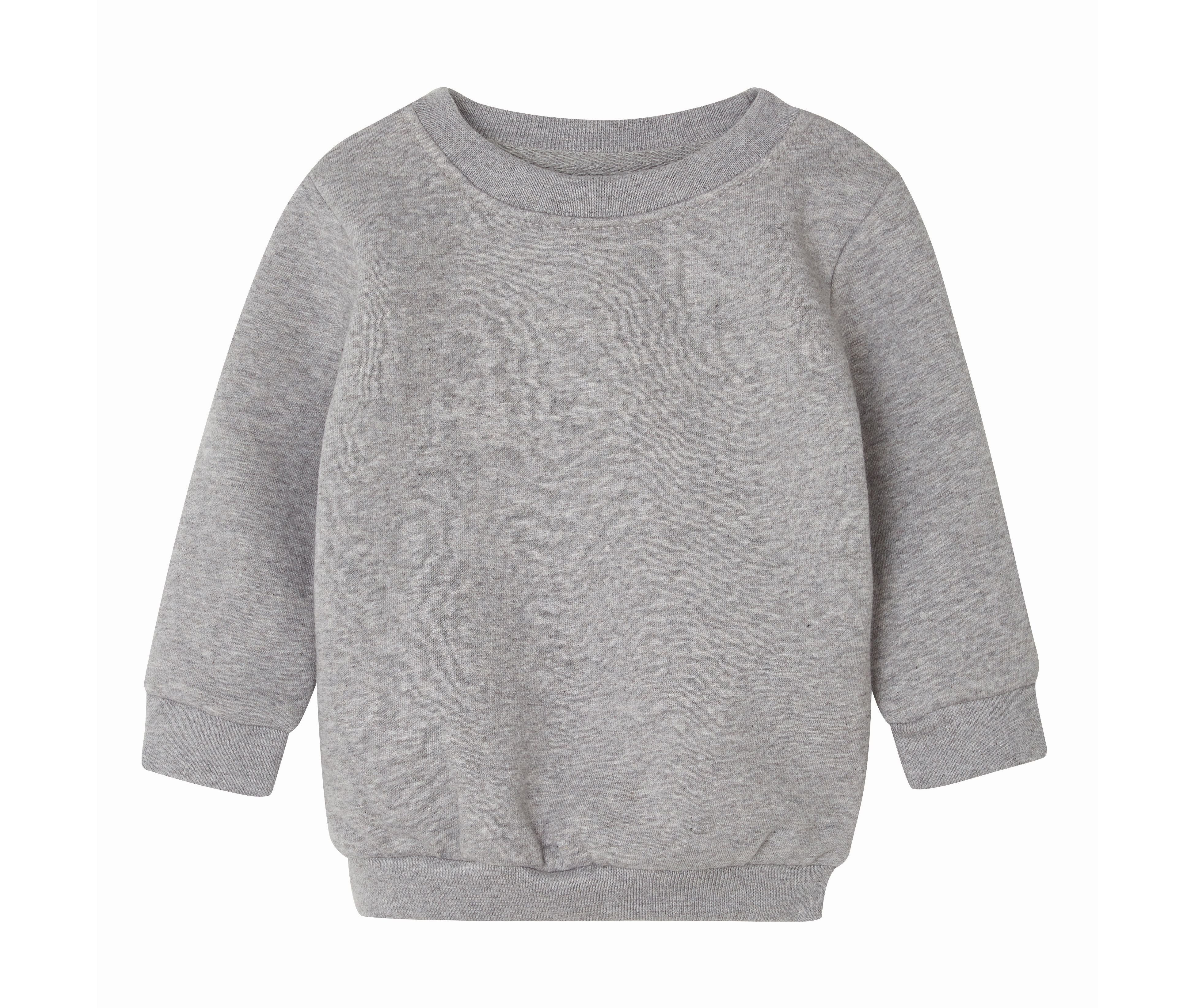 Sweat Col Rond Bébé - Heather Grey Melange