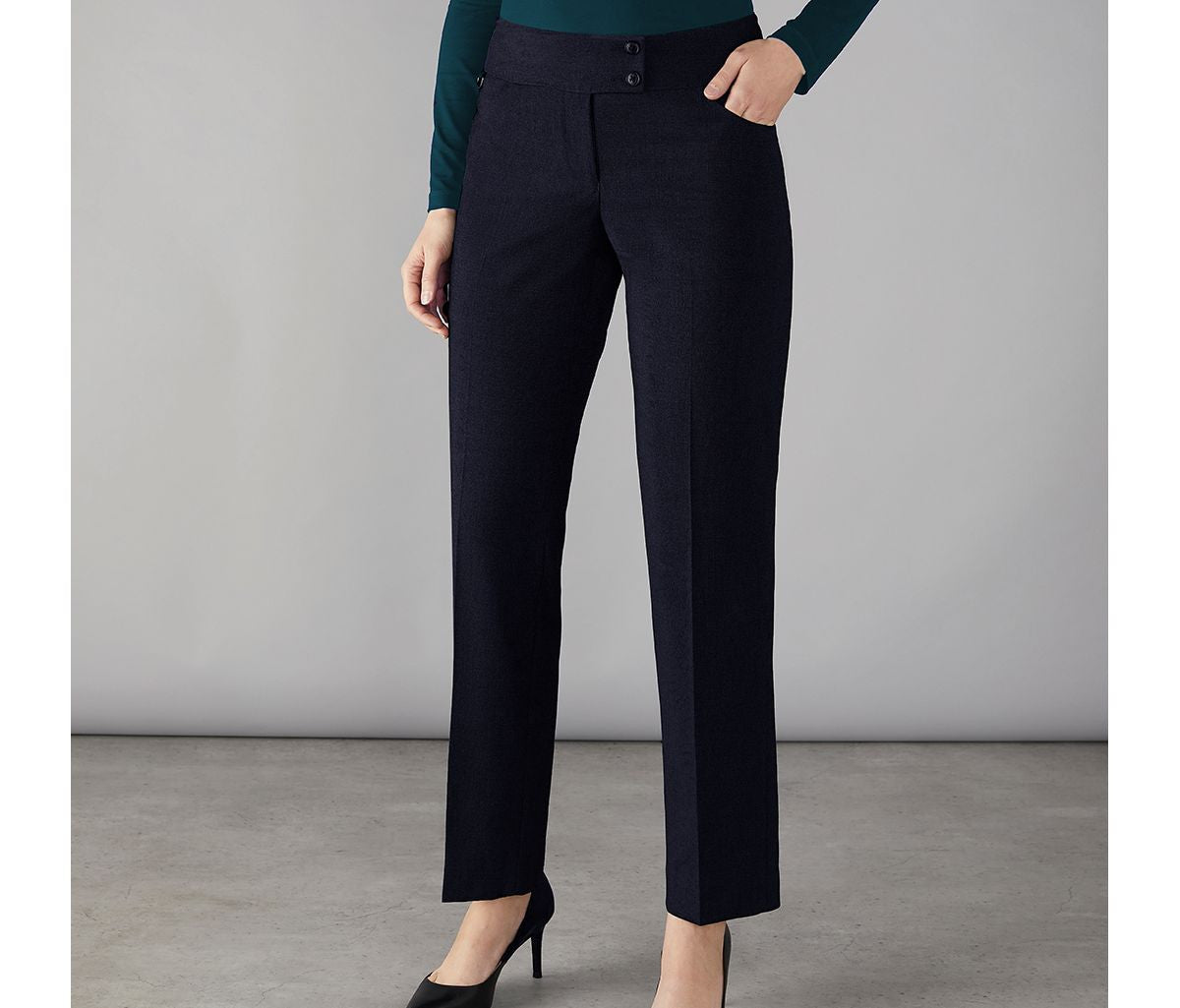 Pantalon de Tailleur Slim Femme Maidavale - Navy