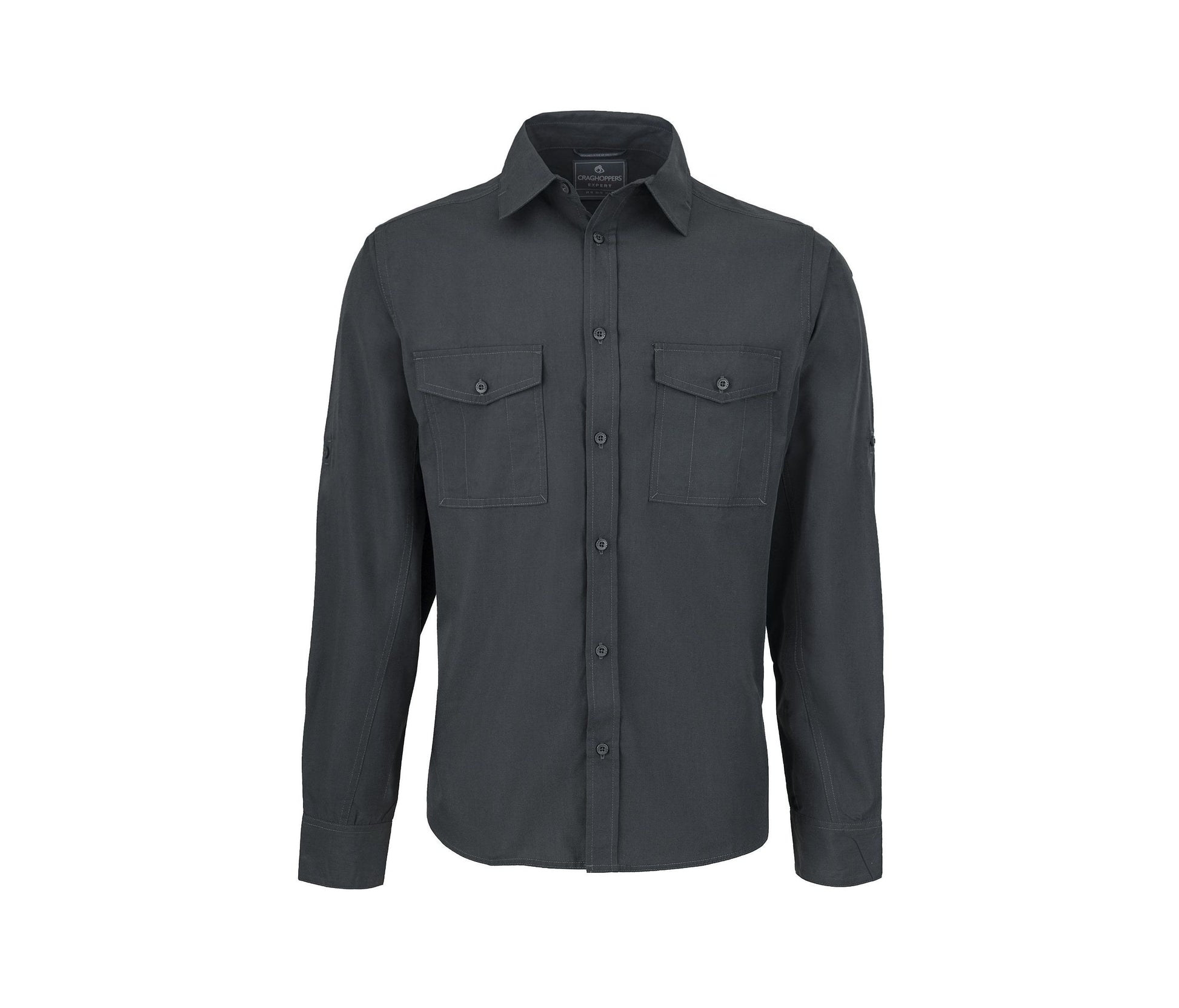 Chemise Manches Longues en Polyester Recyclé - Carbon Grey