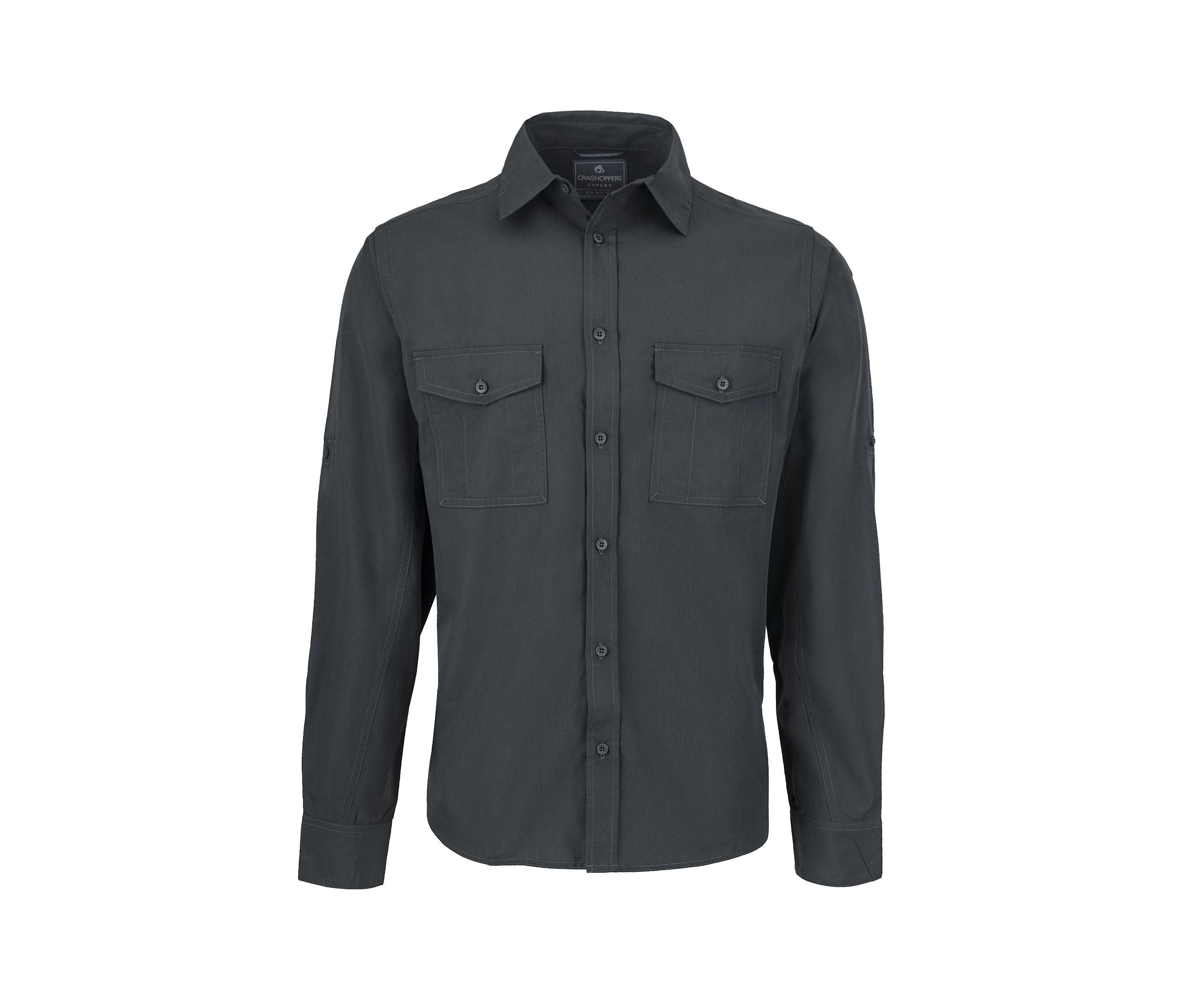 Chemise Manches Longues en Polyester Recyclé - Carbon Grey