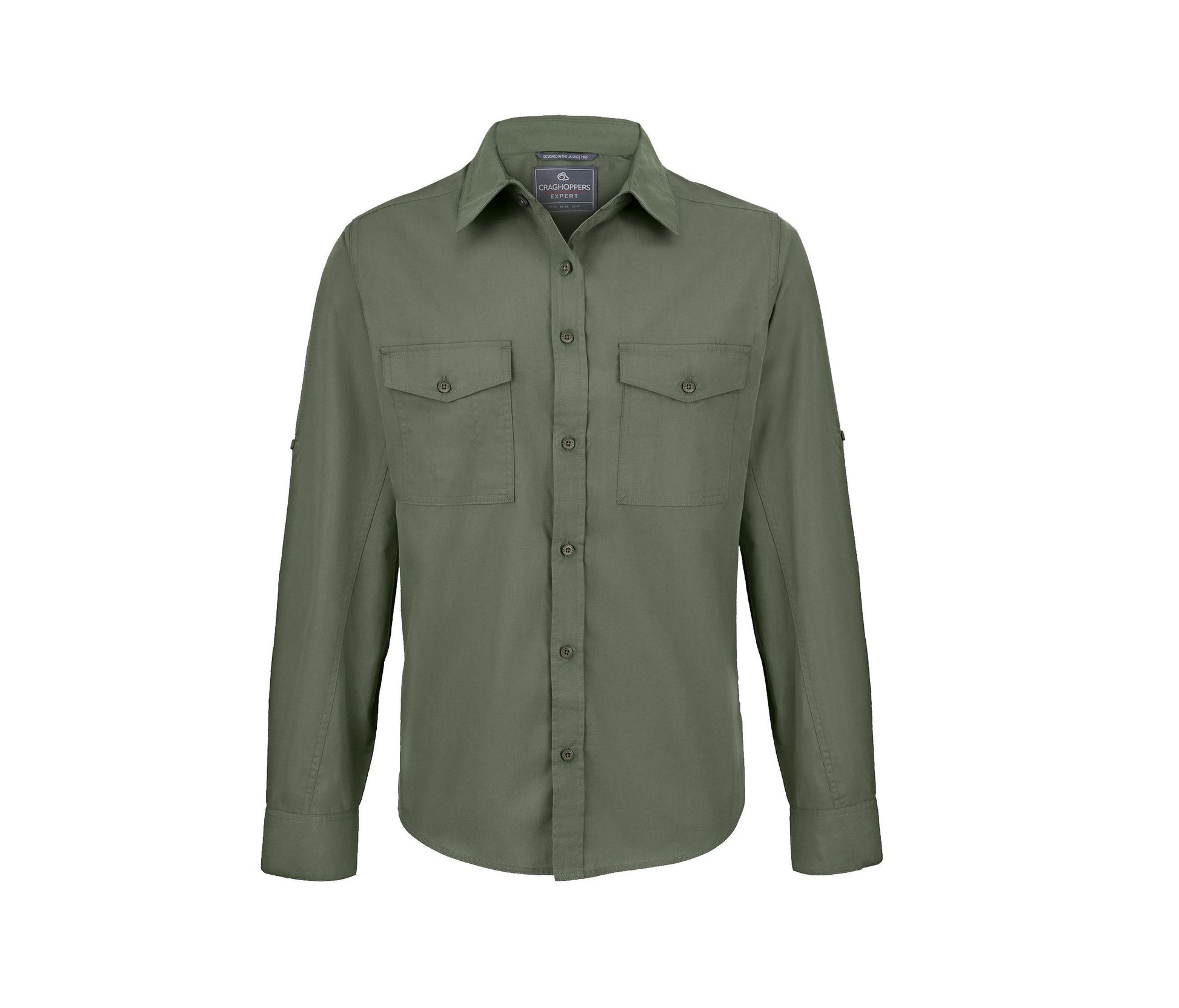 Chemise Manches Longues en Polyester Recyclé - Dark Cedar Green