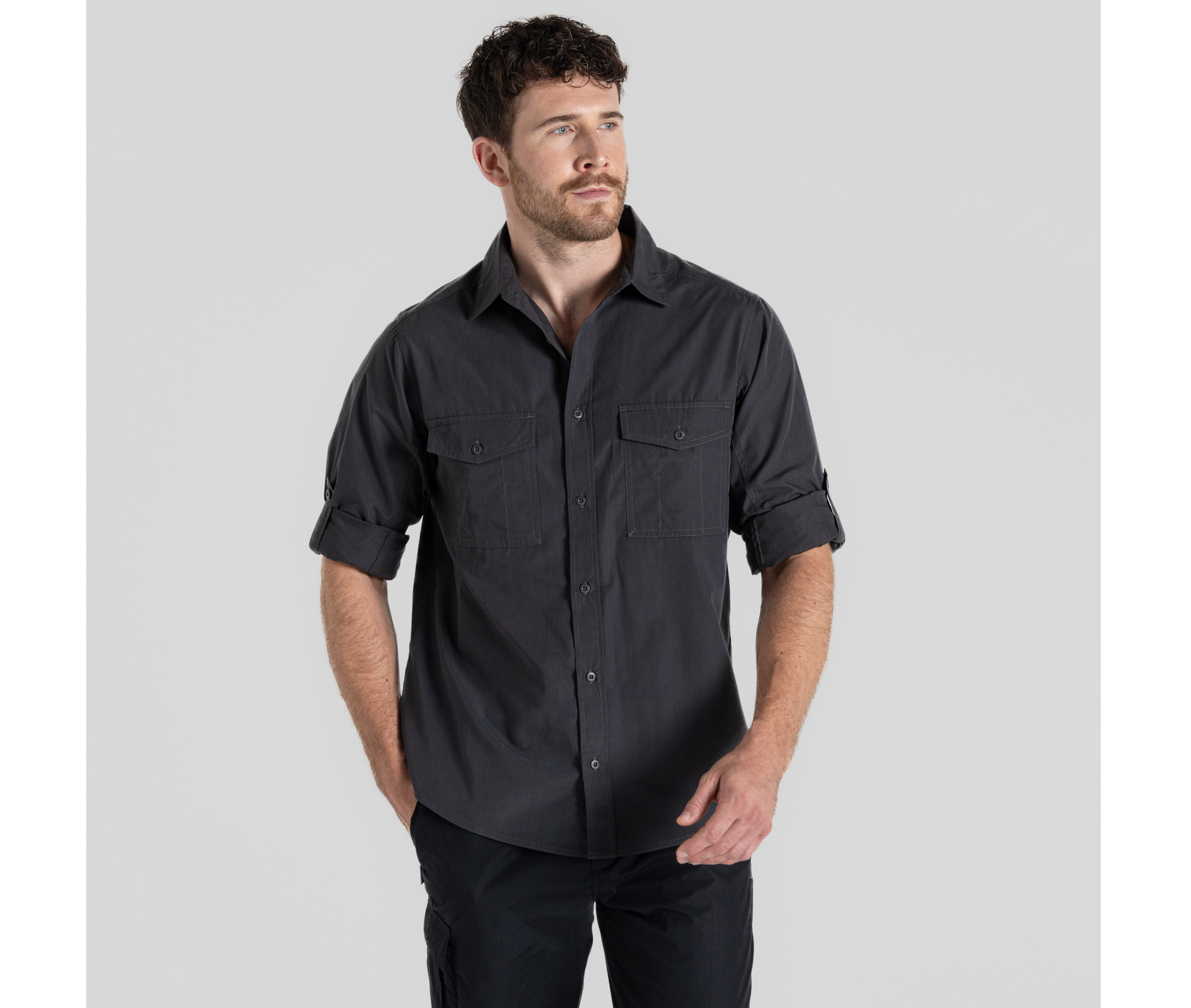 Chemise manches longues en polyester recyclé