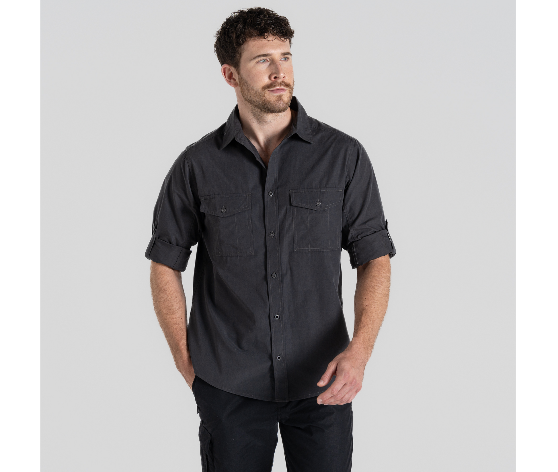 Chemise manches longues en polyester recyclé