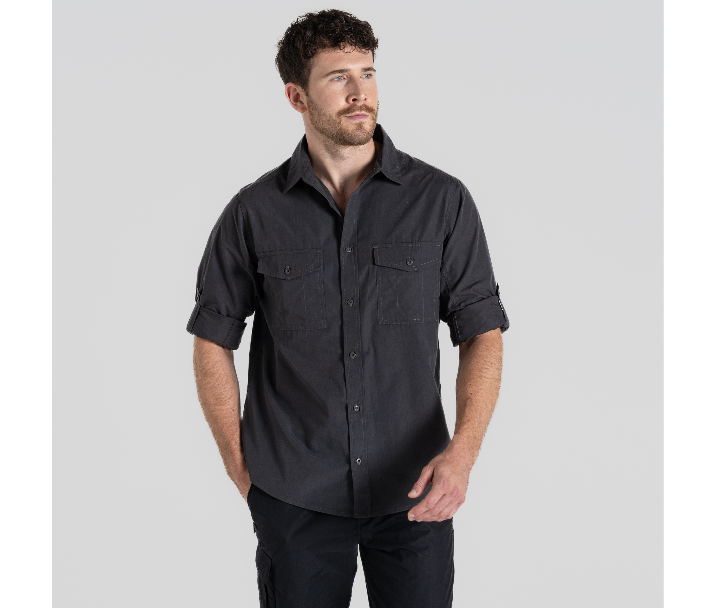 Chemise manches longues en polyester recyclé