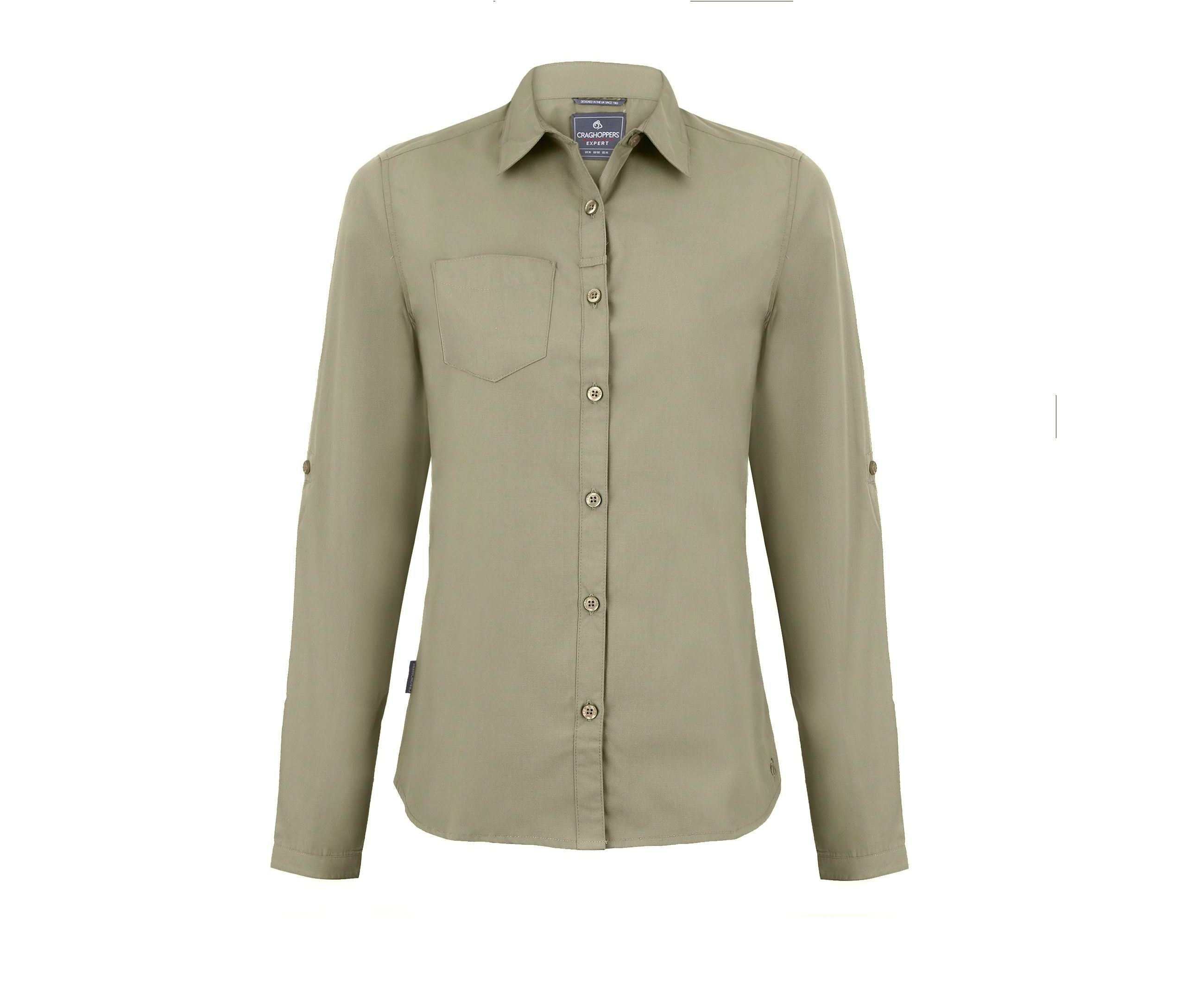 Chemise Manches Longues en Polyester Recyclé Femme - Pebble