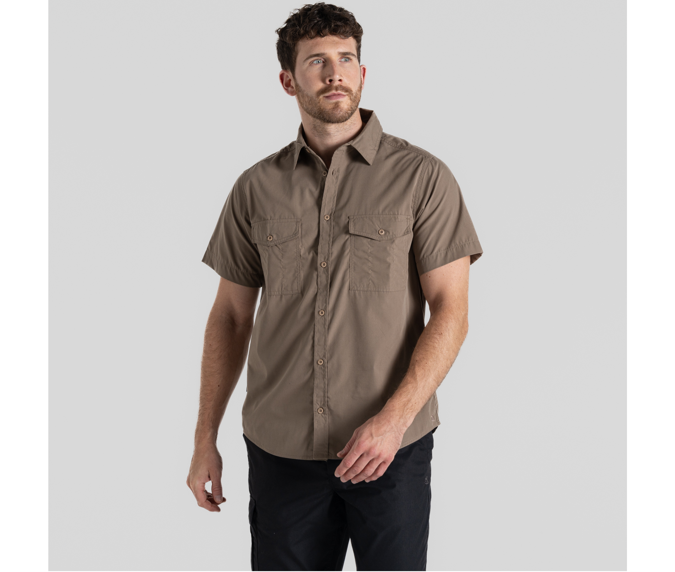 Chemise manches courtes en polyester recyclé