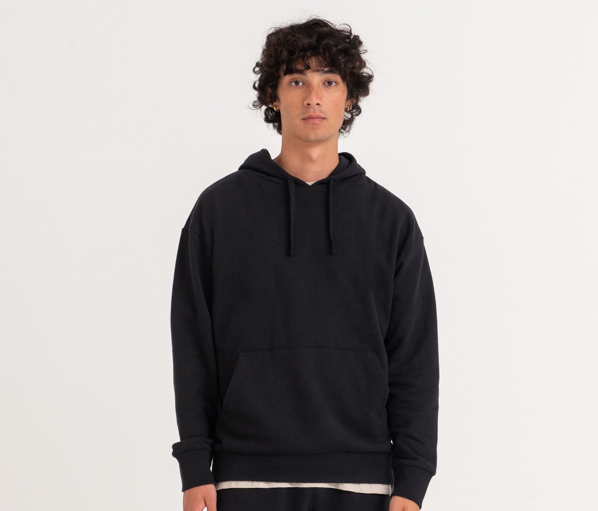 Sweat capuche en coton et polyester recyclés
