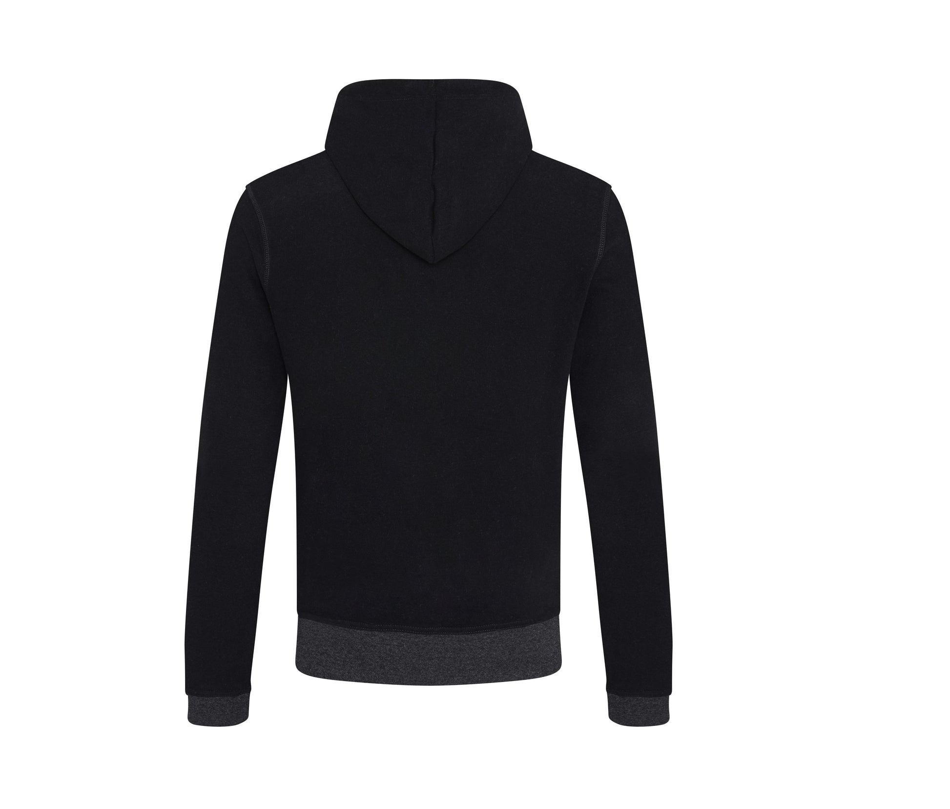 Sweat Capuche Zippé en Coton Recyclés - Black / Charcoal