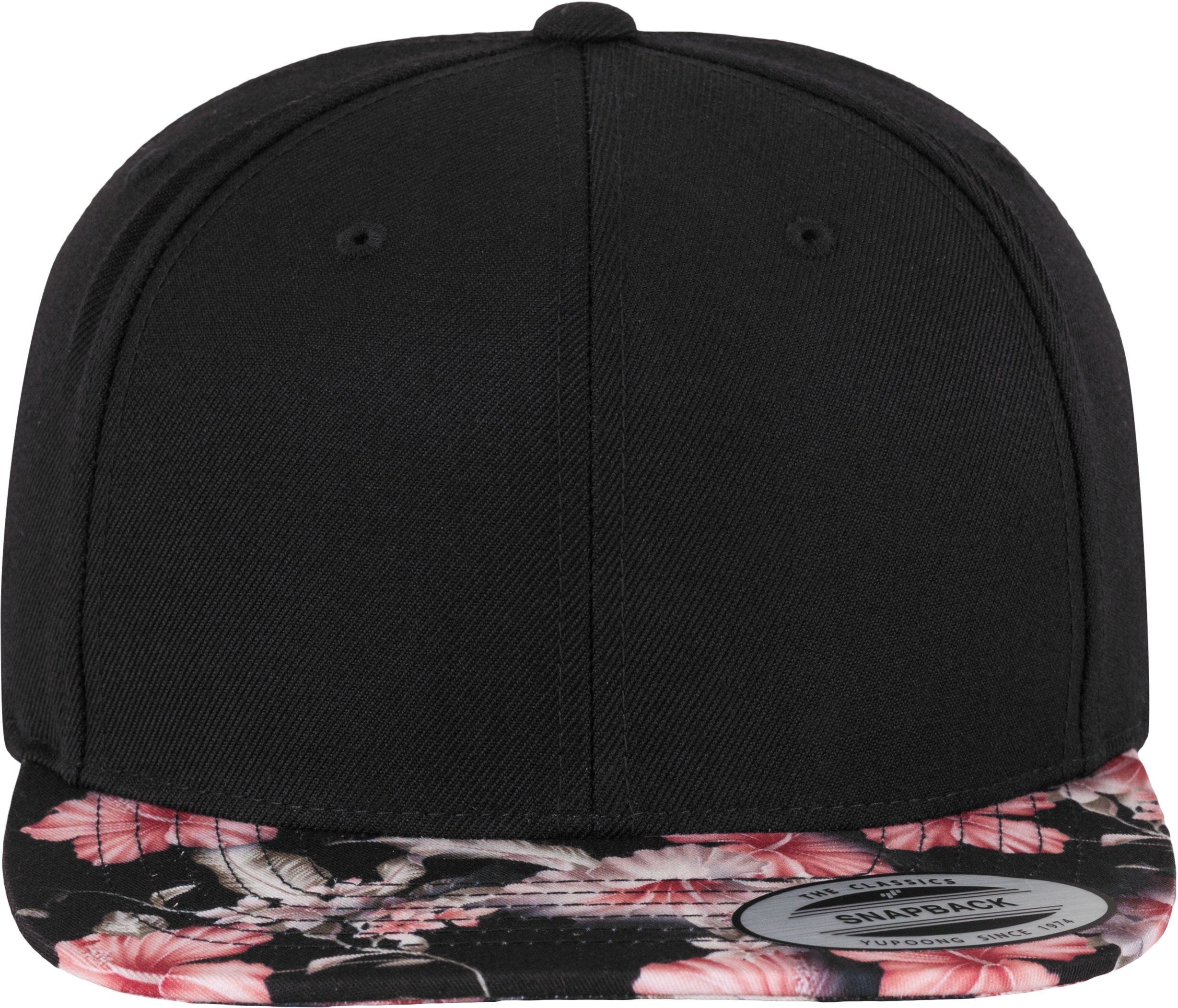 Casquette Snapback Motif Fleuri - Red