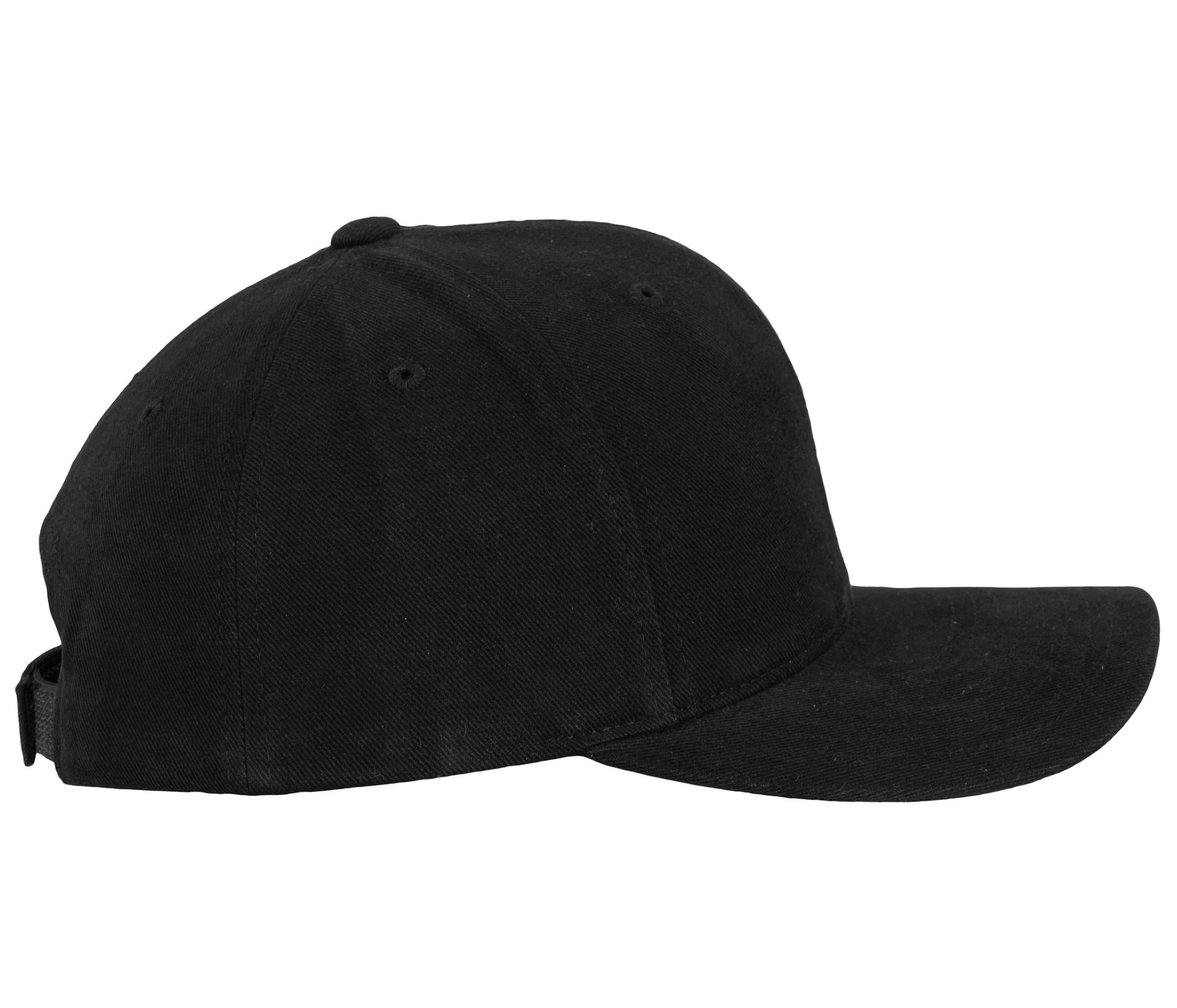 Casquette en Coton 6 Pans - Black