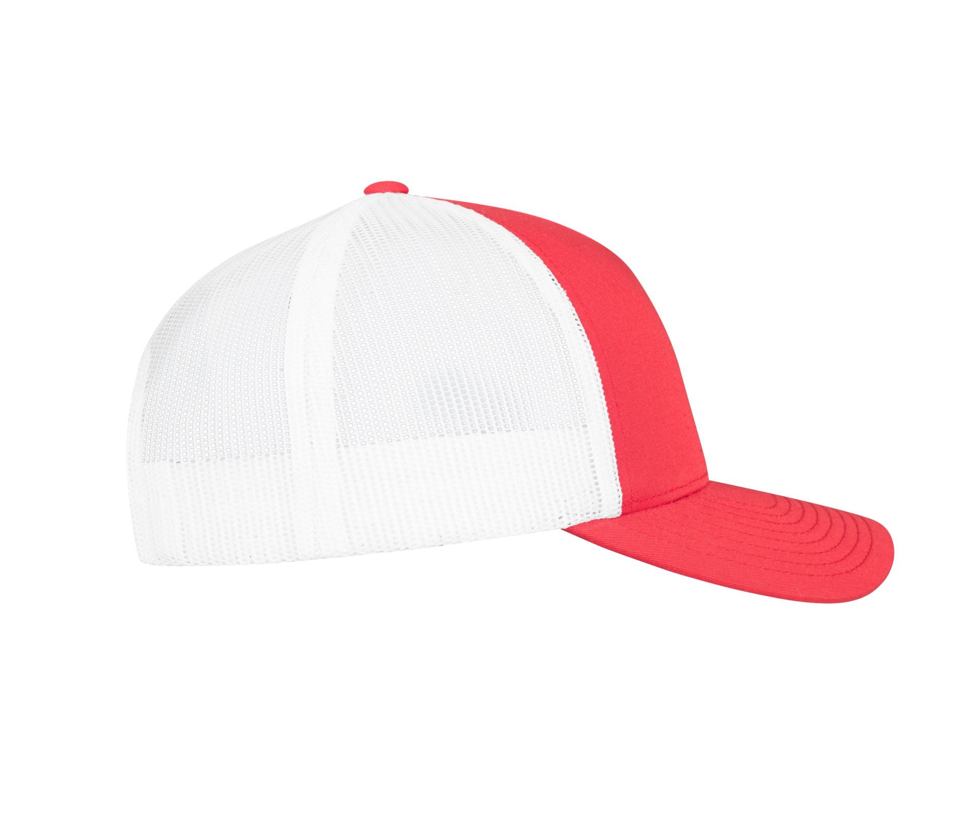 Casquette Bicolore Style Trucker - Red / White