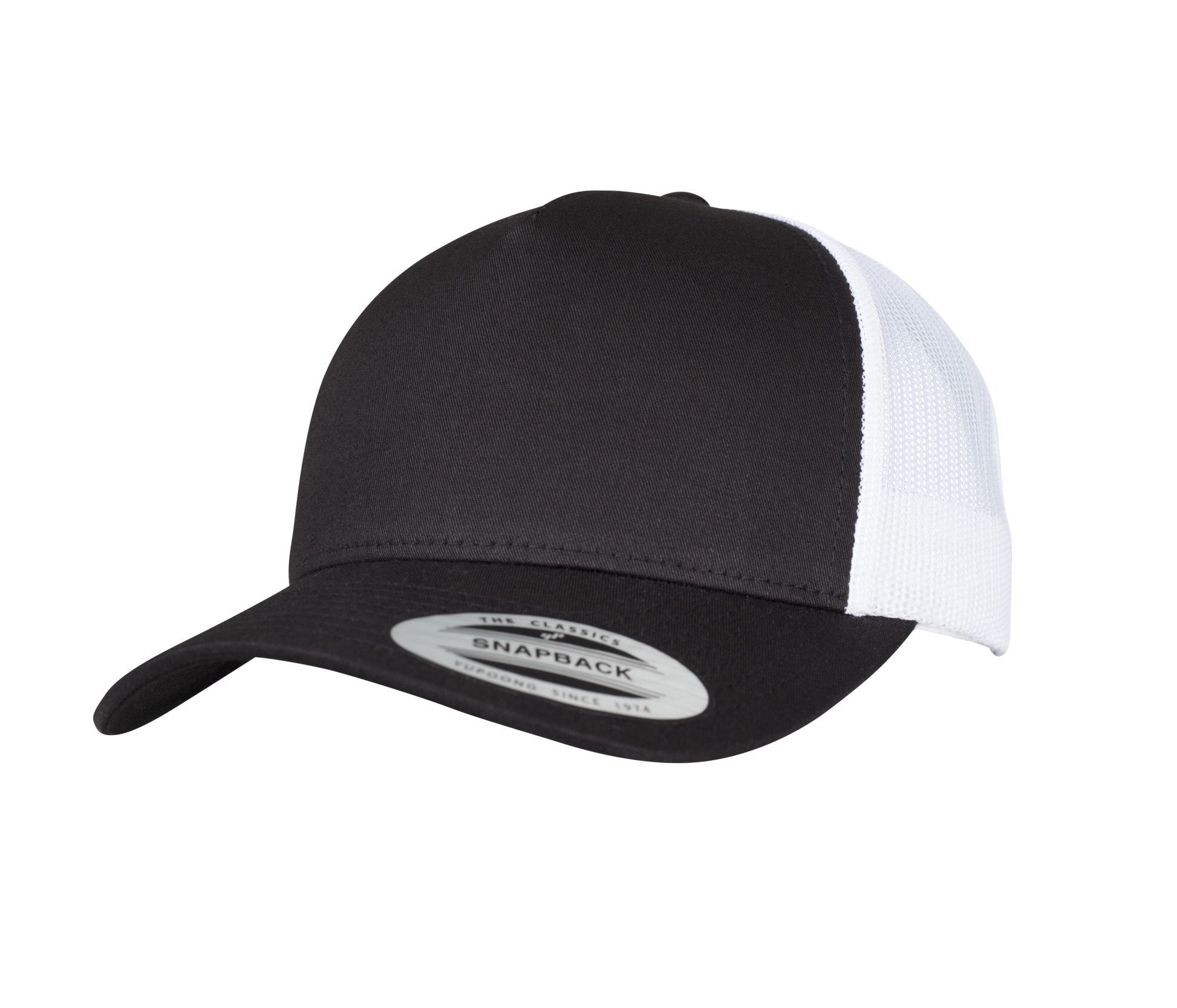 Casquette Bicolore Style Trucker - Black / White