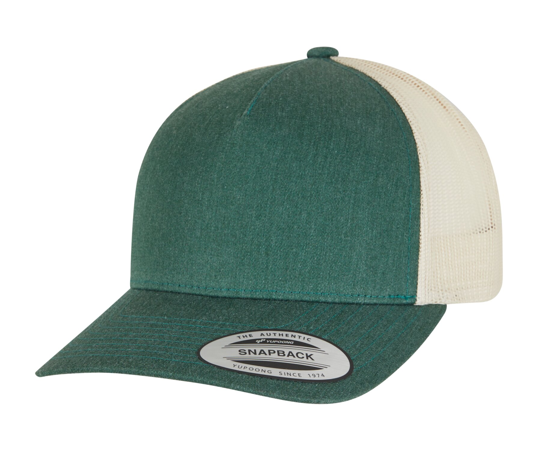 Casquette Bicolore Style Trucker - Green/beige