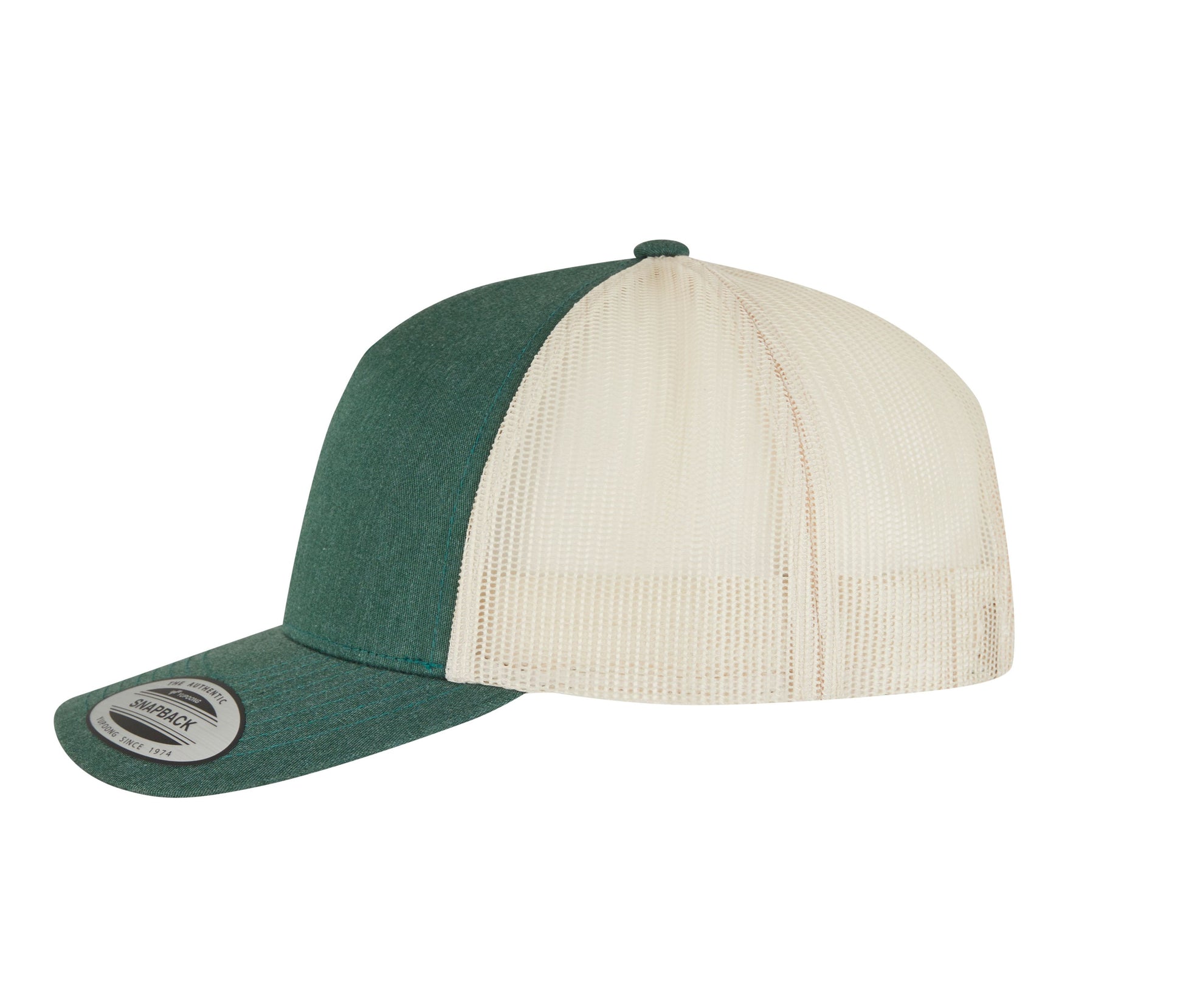 Casquette Bicolore Style Trucker - Green/beige