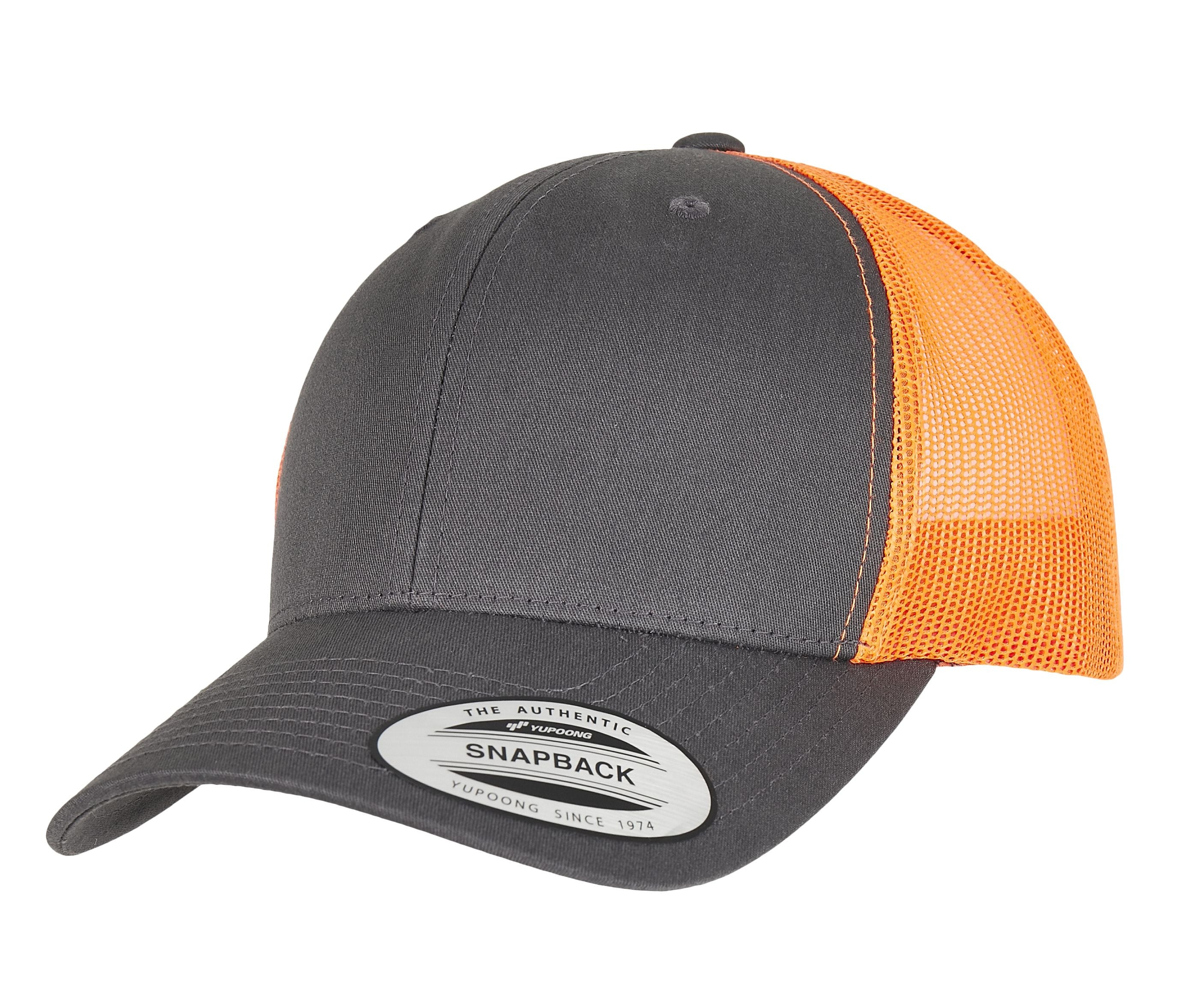 Casquette Style Trucker - Charcoal / Neon Orange