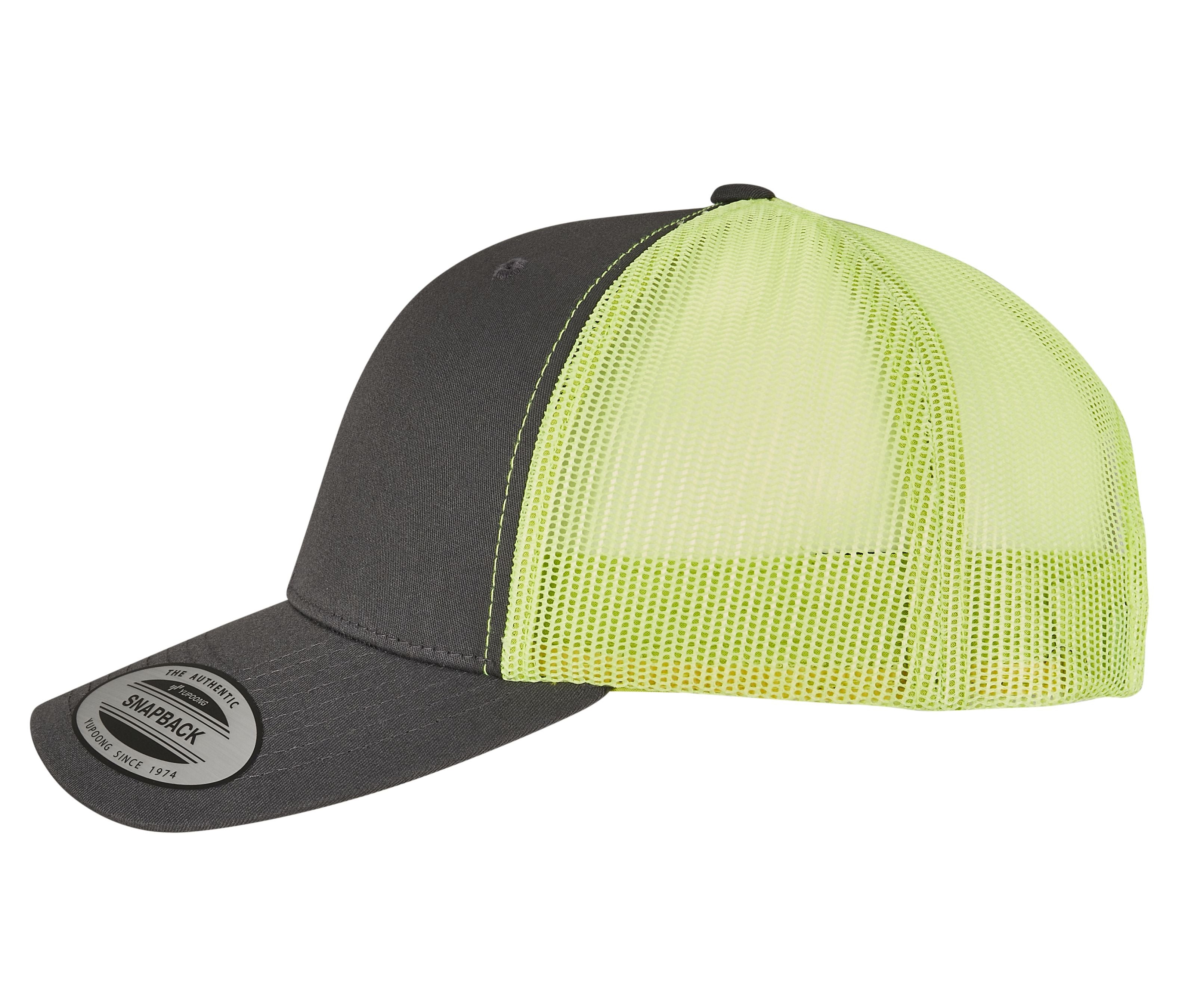 Casquette Style Trucker - Charcoal / Neon Green