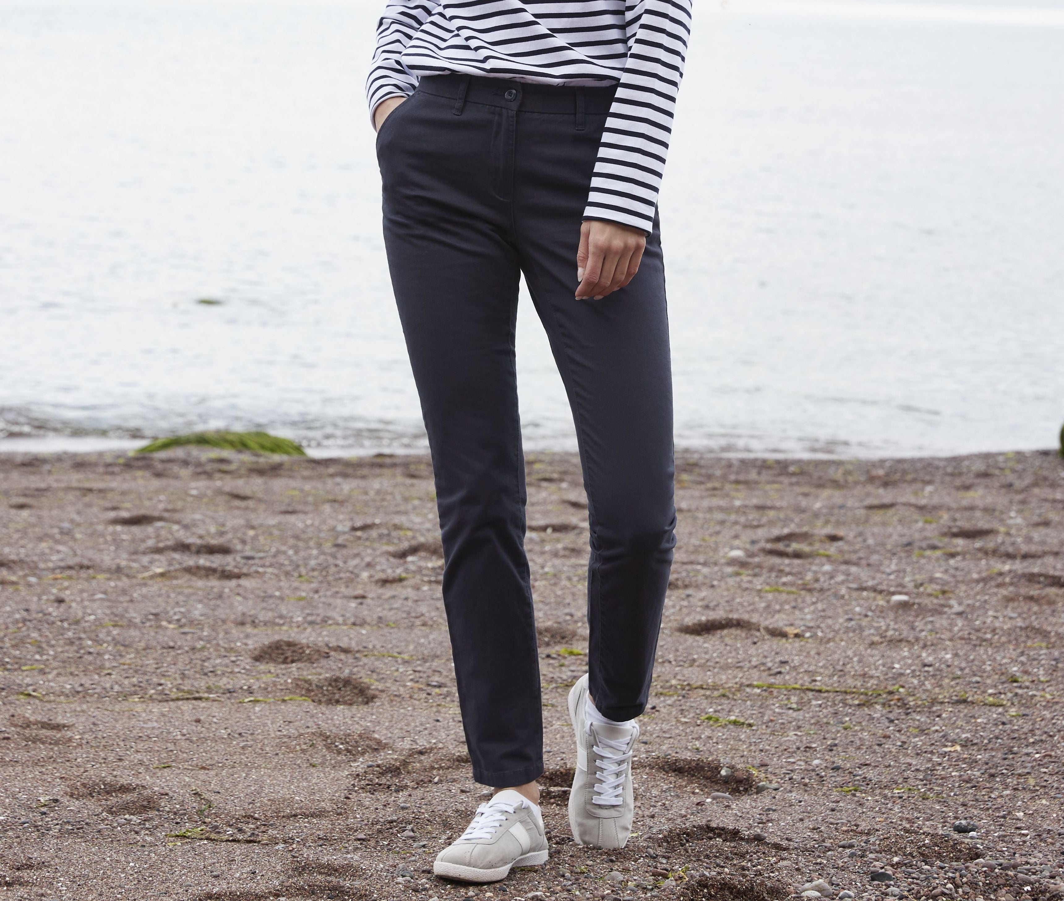 Pantalon stretch femme sans pince