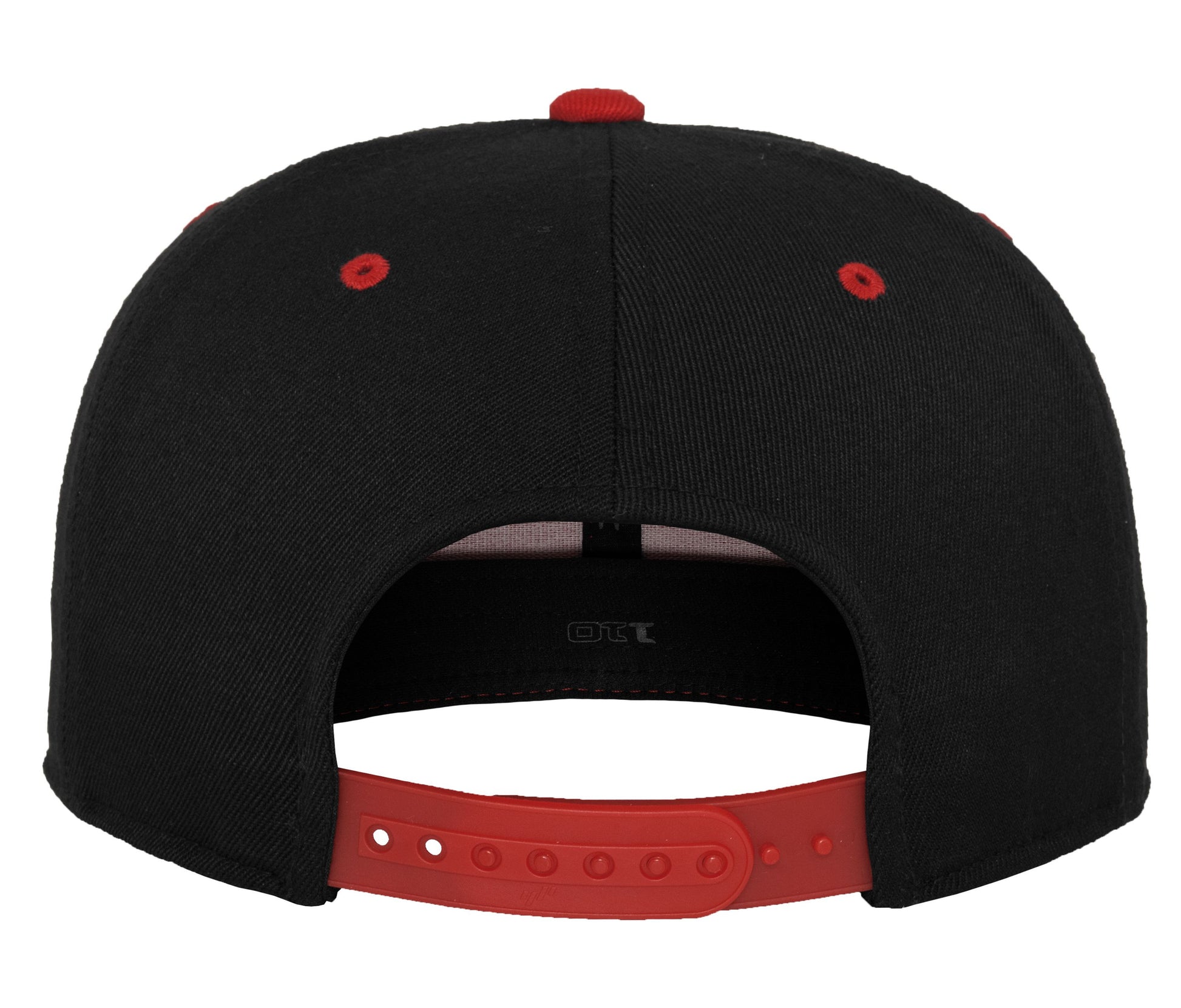 Casquette Ajustée à Visière Plate - Black / Red