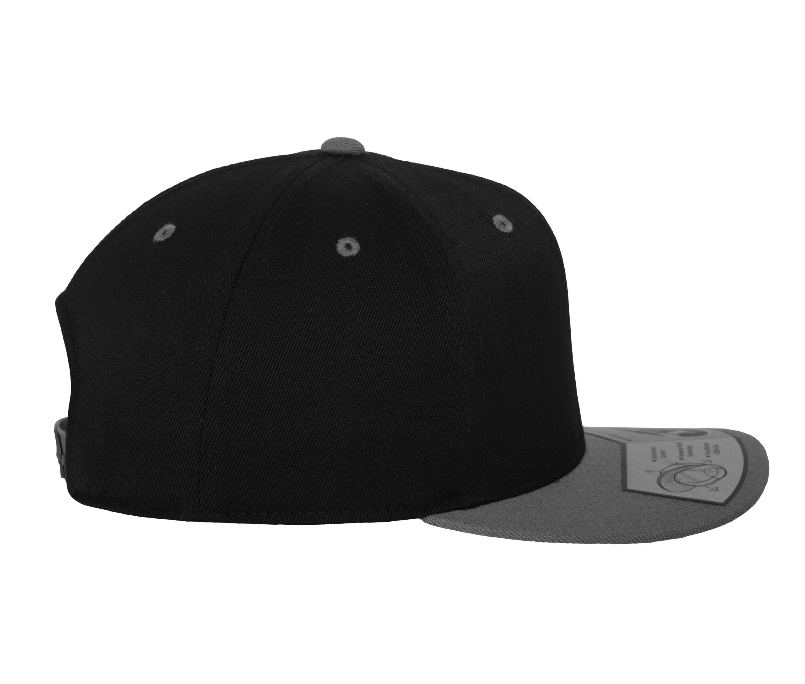 Casquette Ajustée à Visière Plate - Black / Grey