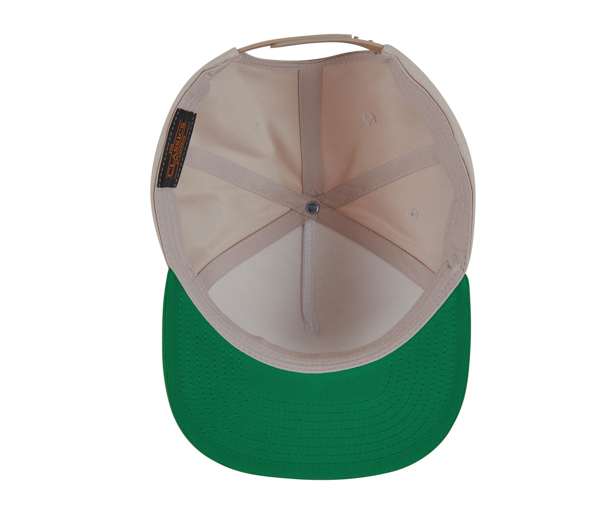 Casquette 5 Pans Snapback - Beige/green
