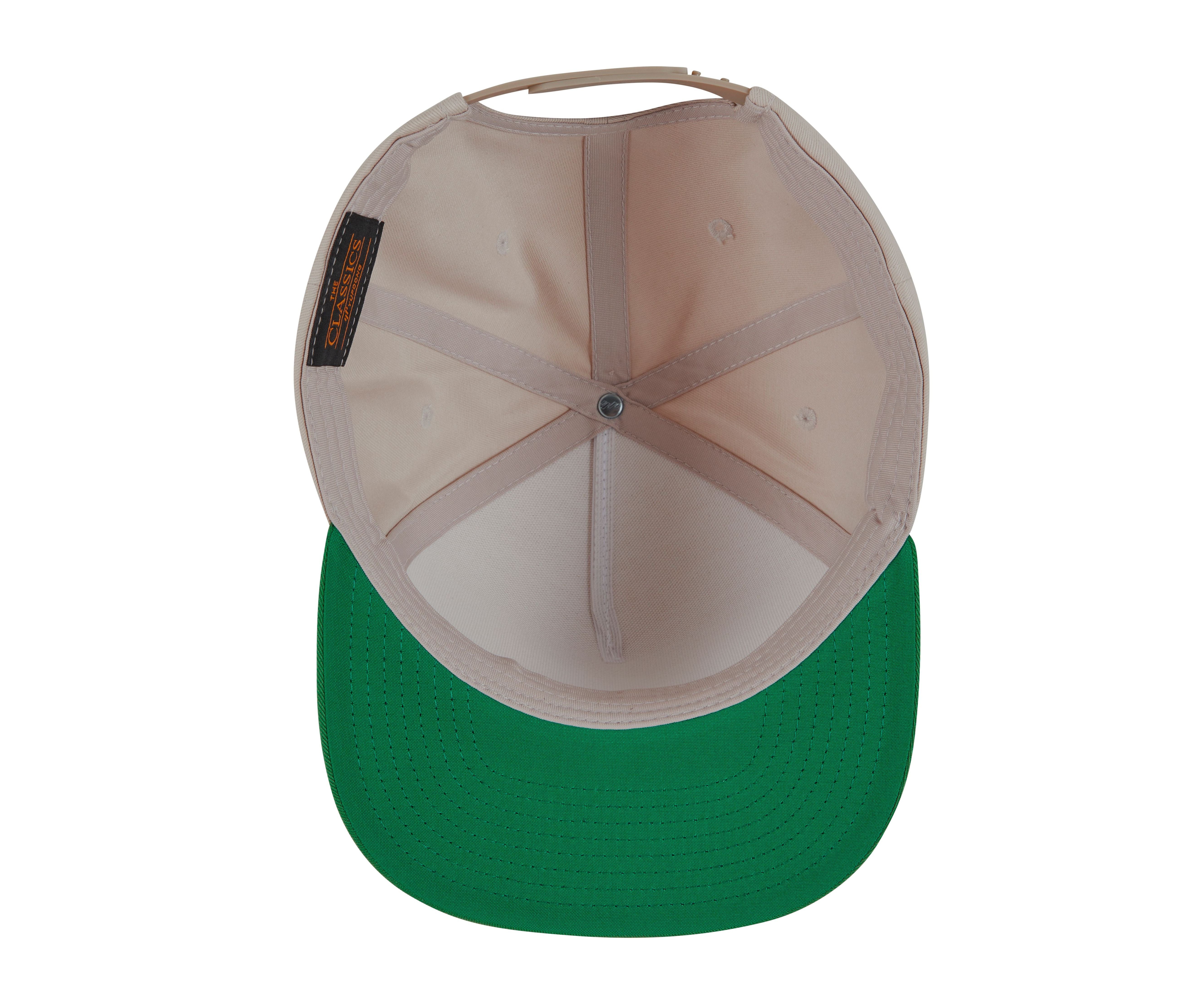 Casquette 5 Pans Snapback - Beige/green