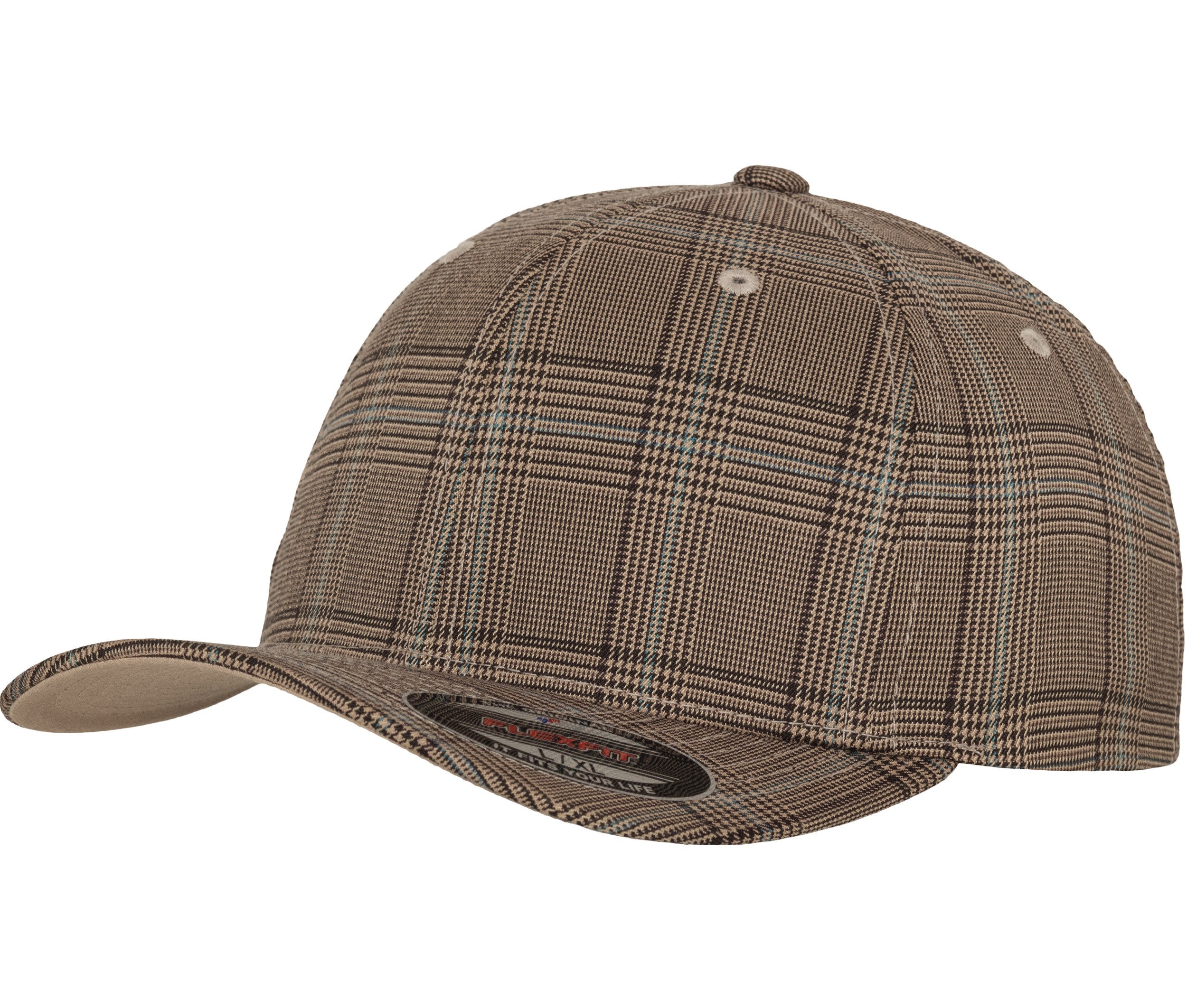 Casquette Motif Prince de Galles - Brown / Khaki