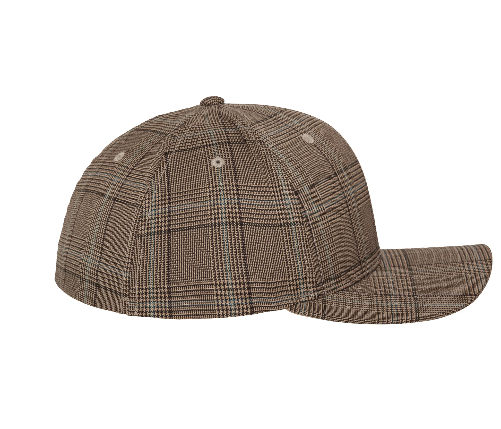 Casquette Motif Prince de Galles - Brown / Khaki
