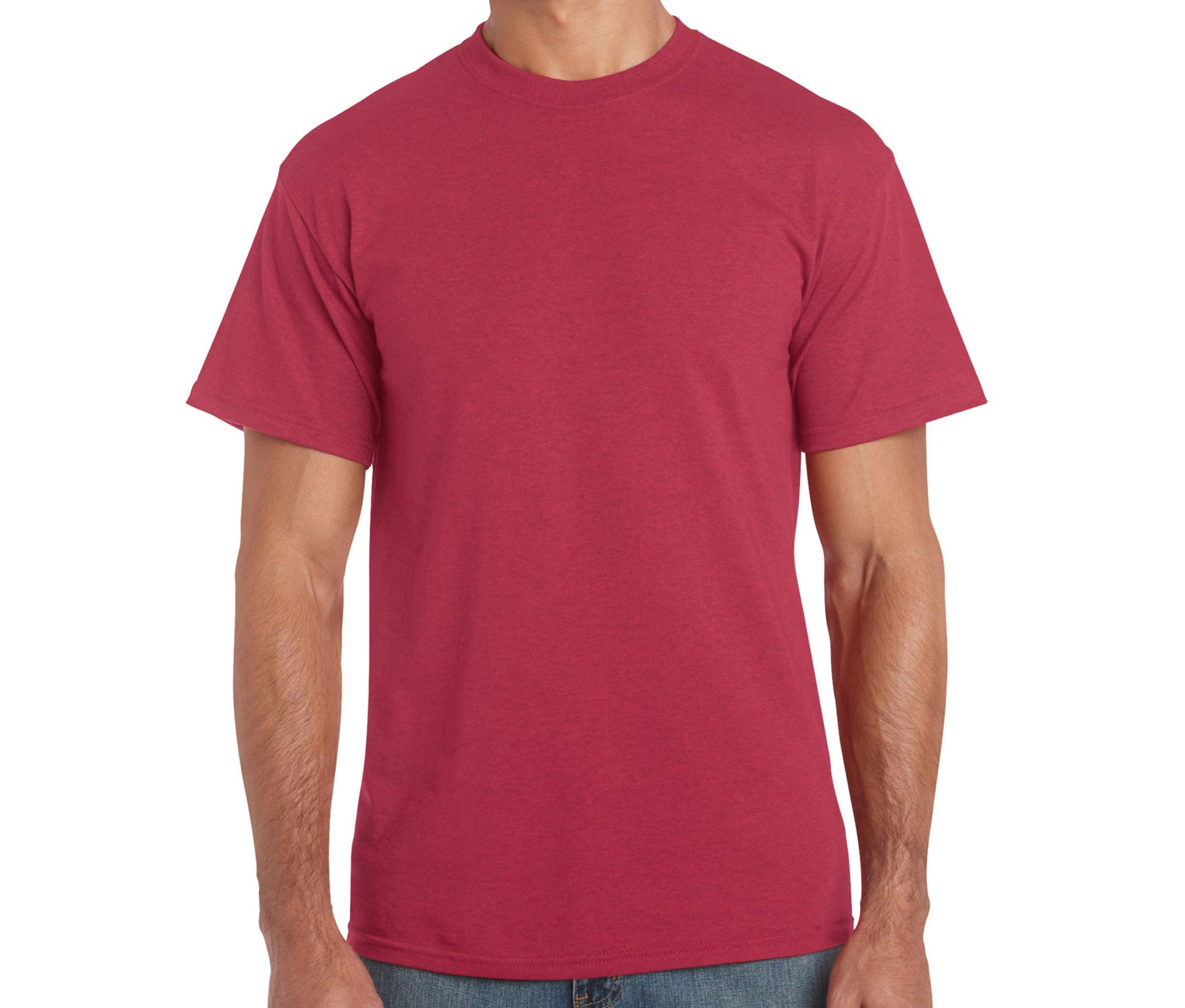 Tee-Shirt Col Rond 180 - Antique Cherry Red
