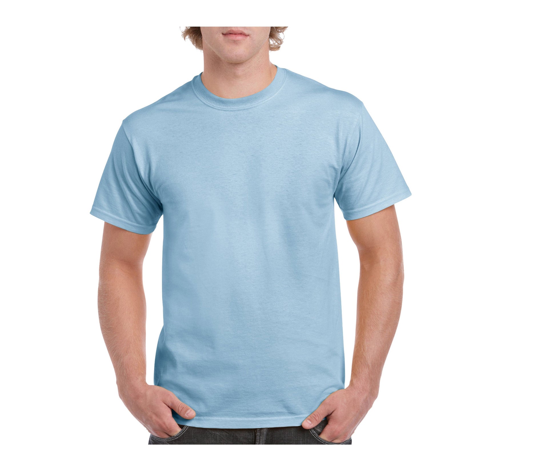 Tee-Shirt Col Rond 180 - Light Blue