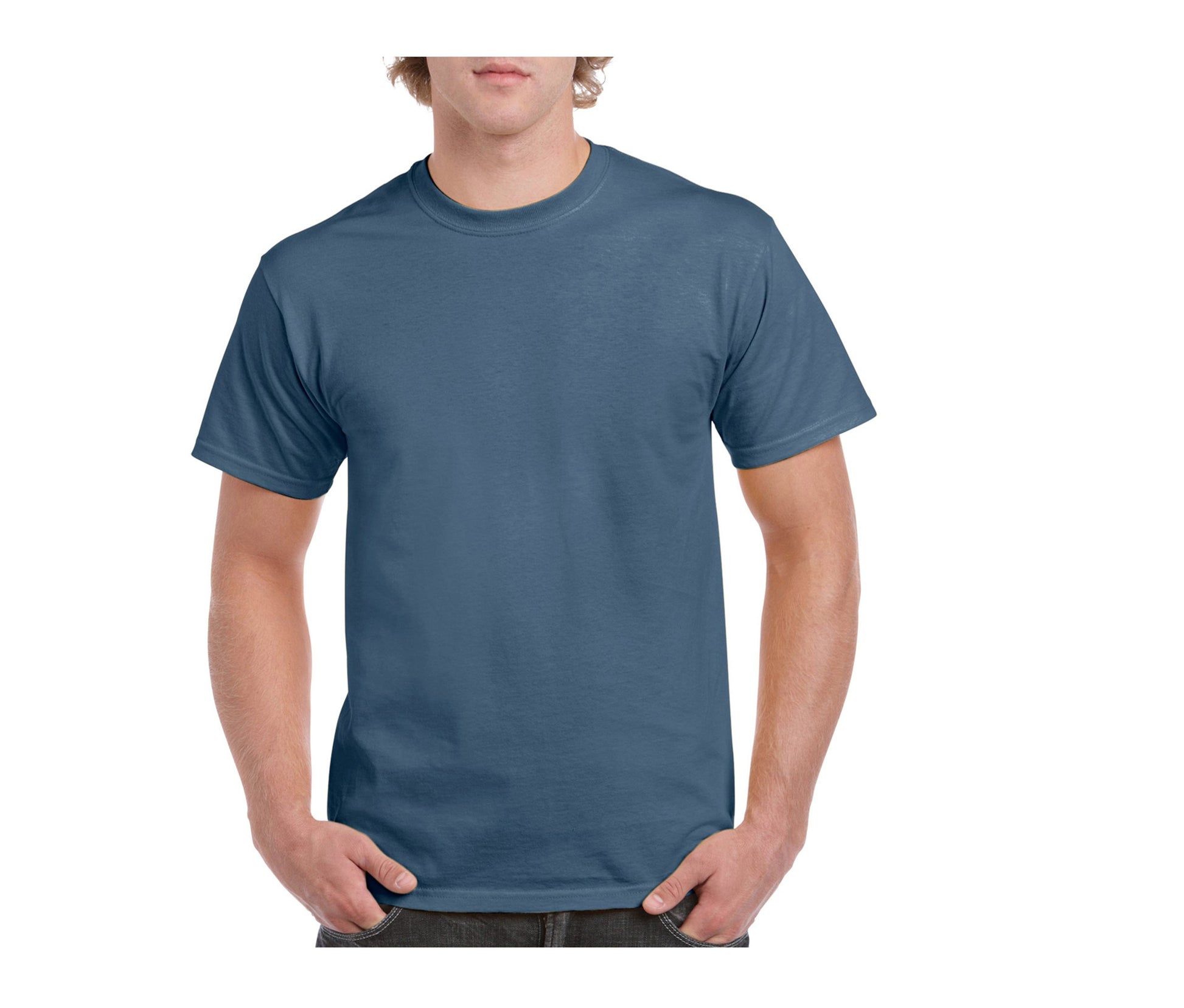 Tee-Shirt Col Rond 180 - Indigo Blue