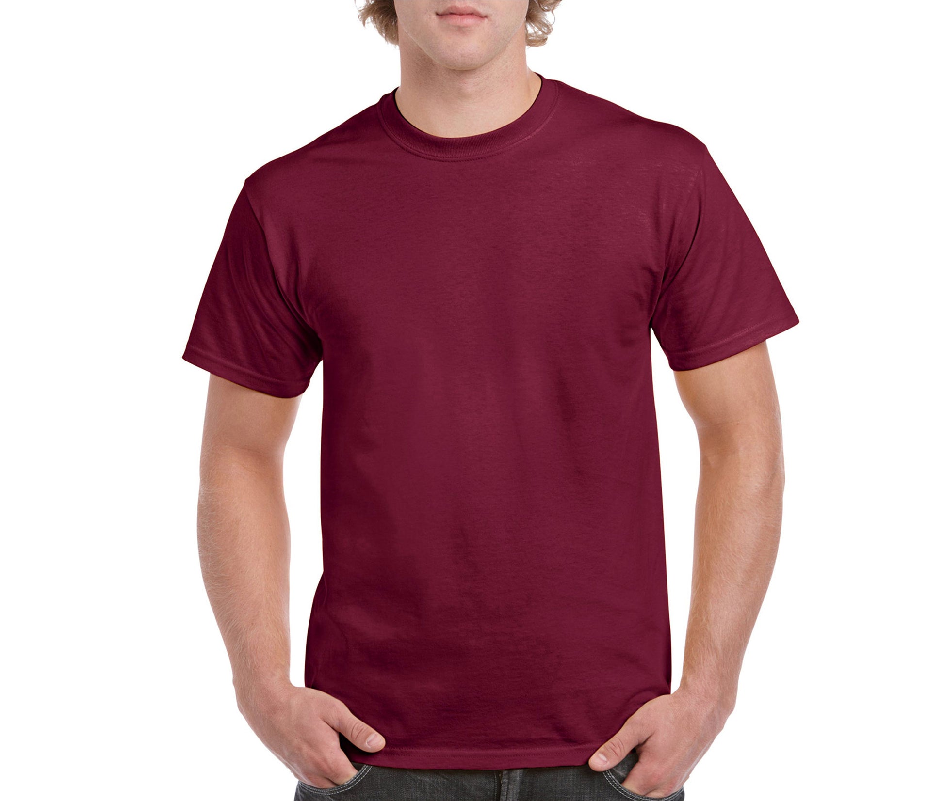 Tee-Shirt Col Rond 180 - Maroon