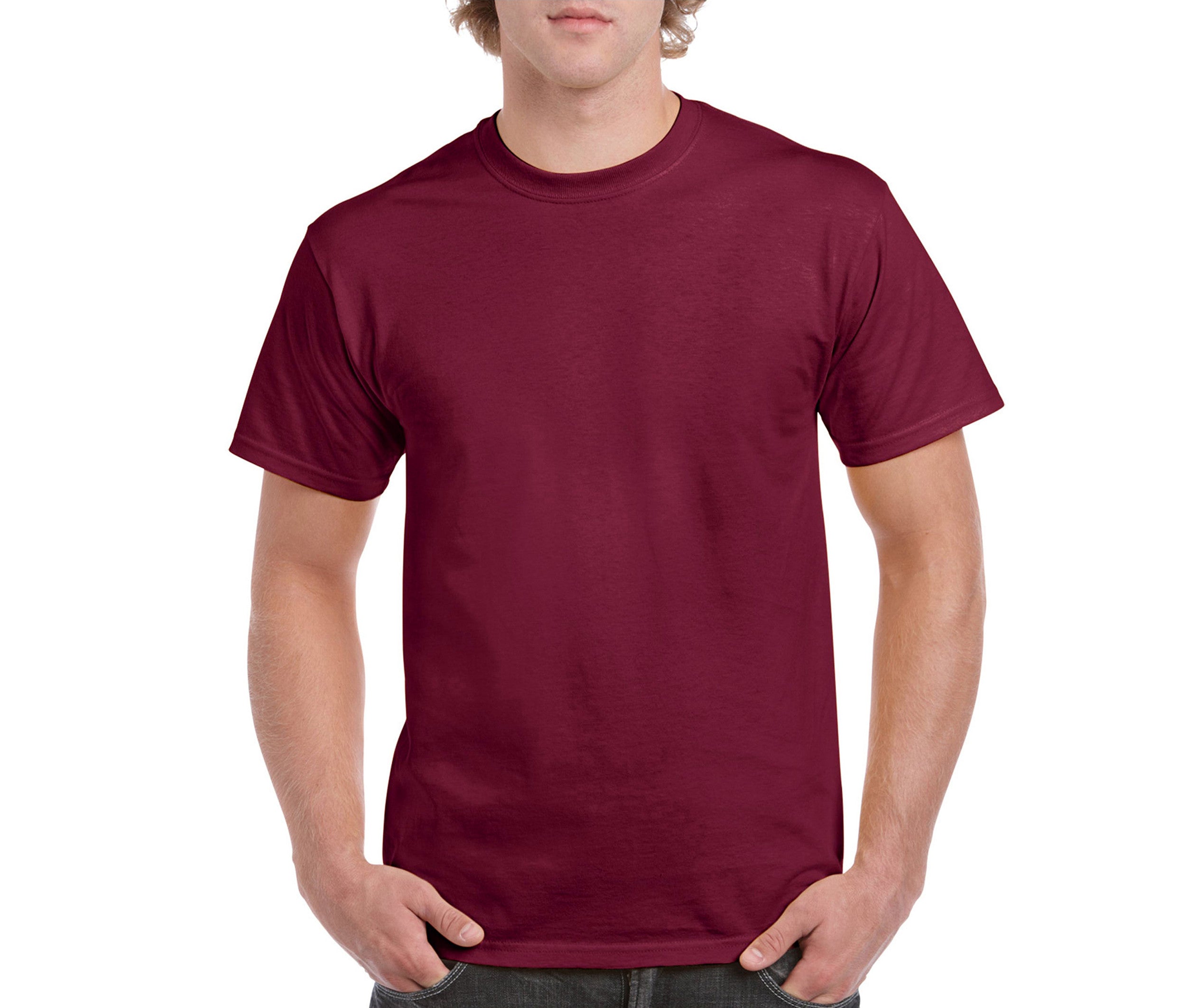 Tee-Shirt Col Rond 180 - Maroon