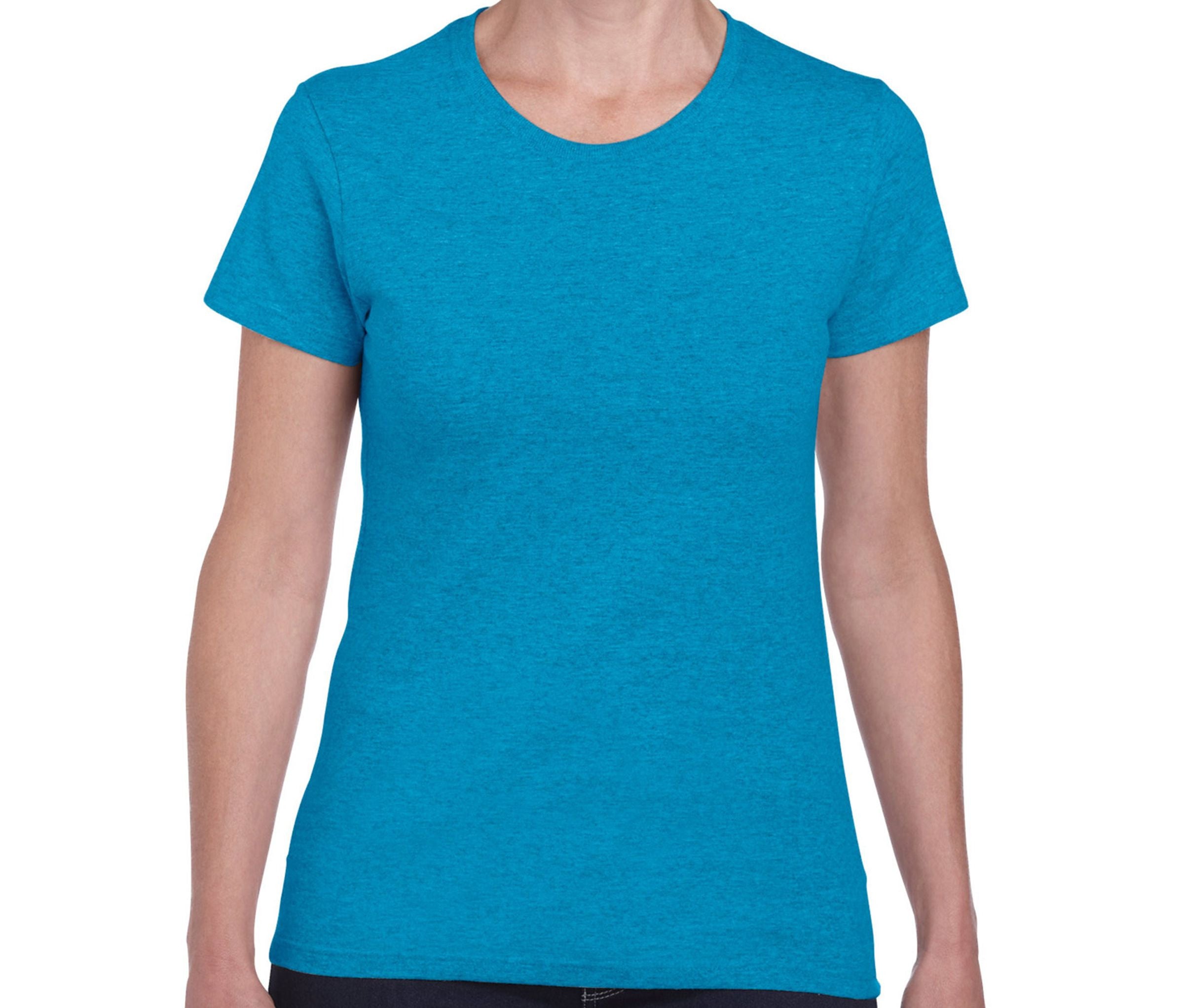 Tee-Shirt Col Rond 180 Femme - Heather Sapphire