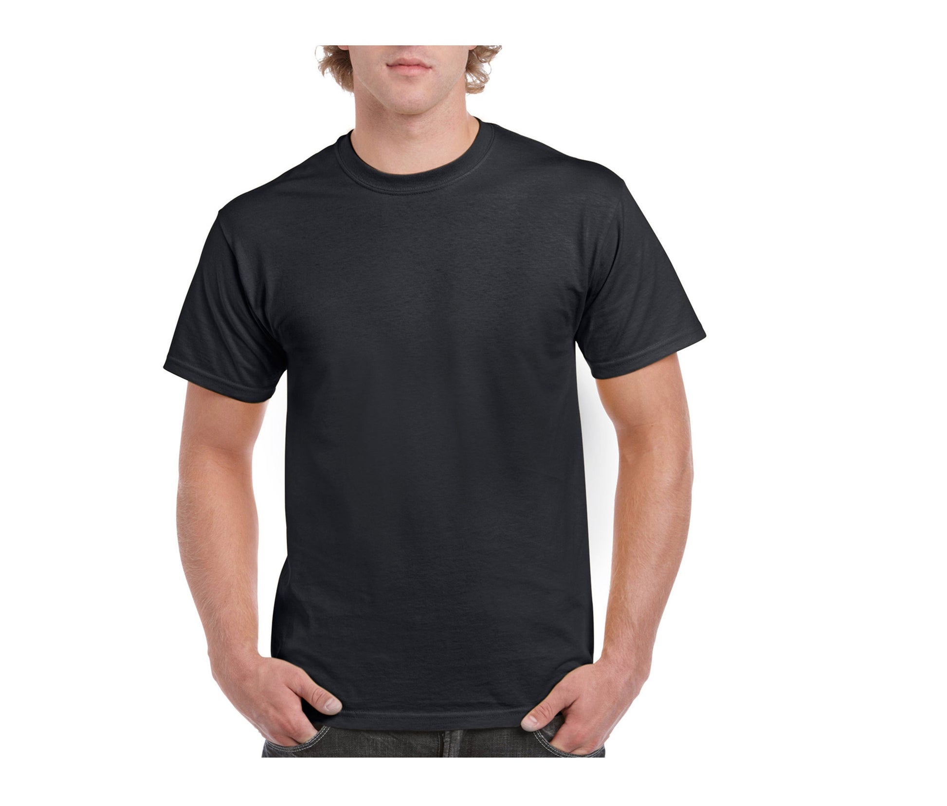 Tee-Shirt Col Rond 200 - Black