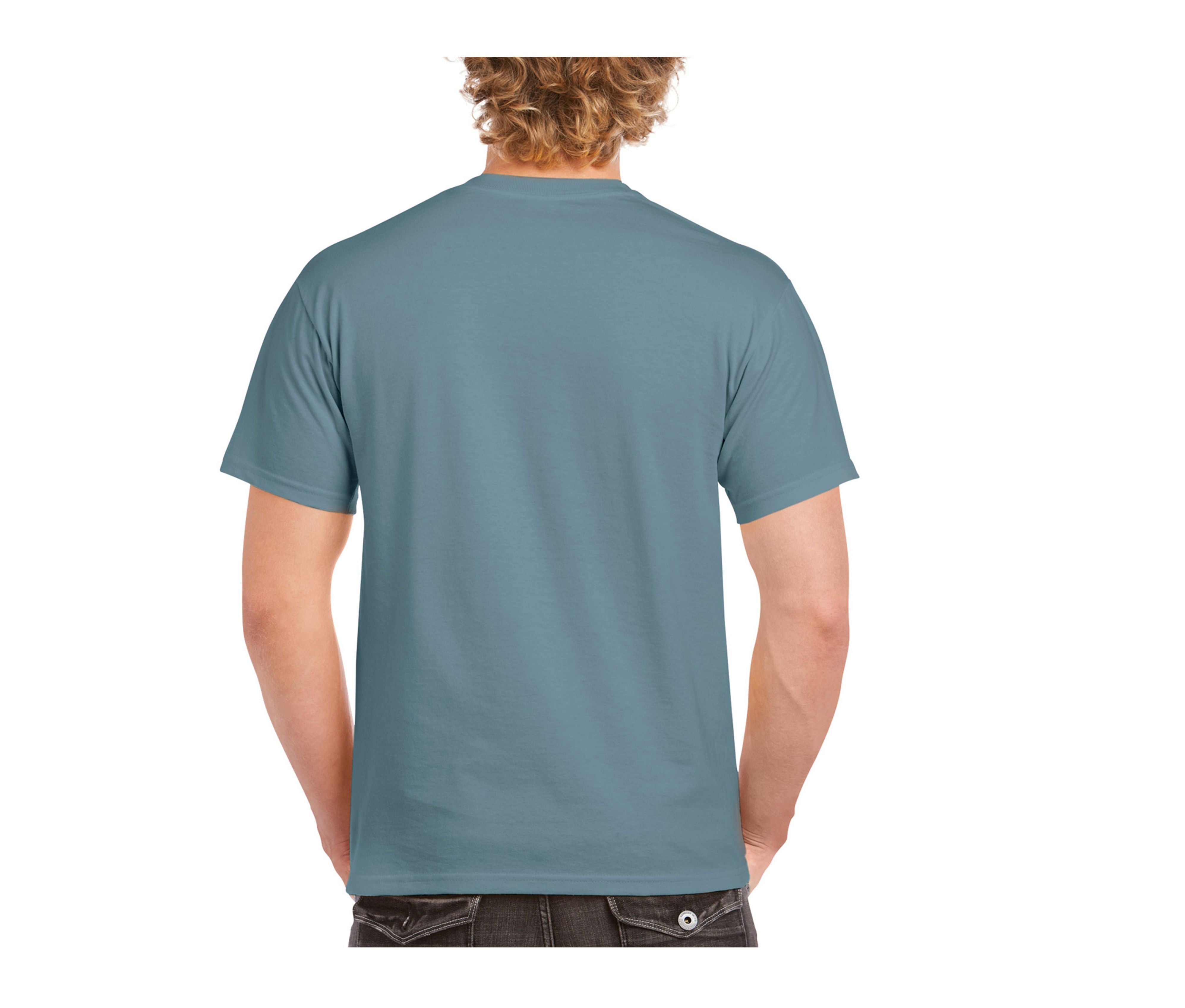 Tee-Shirt Col Rond 200 - Stone Blue
