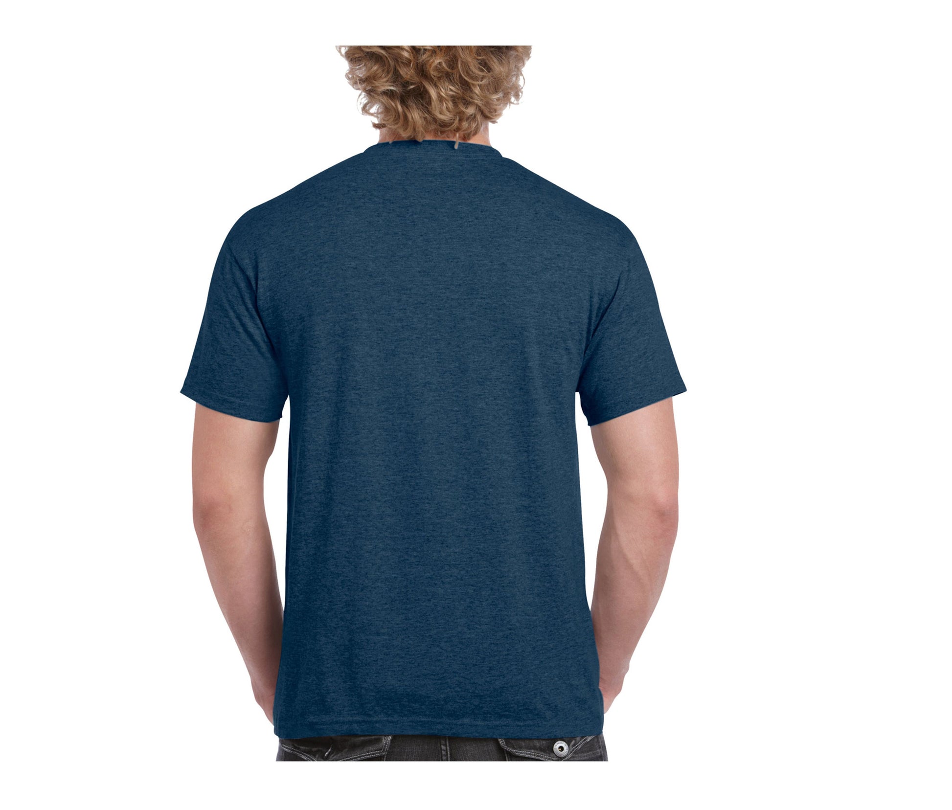 Tee-Shirt Col Rond 200 - Heather Navy