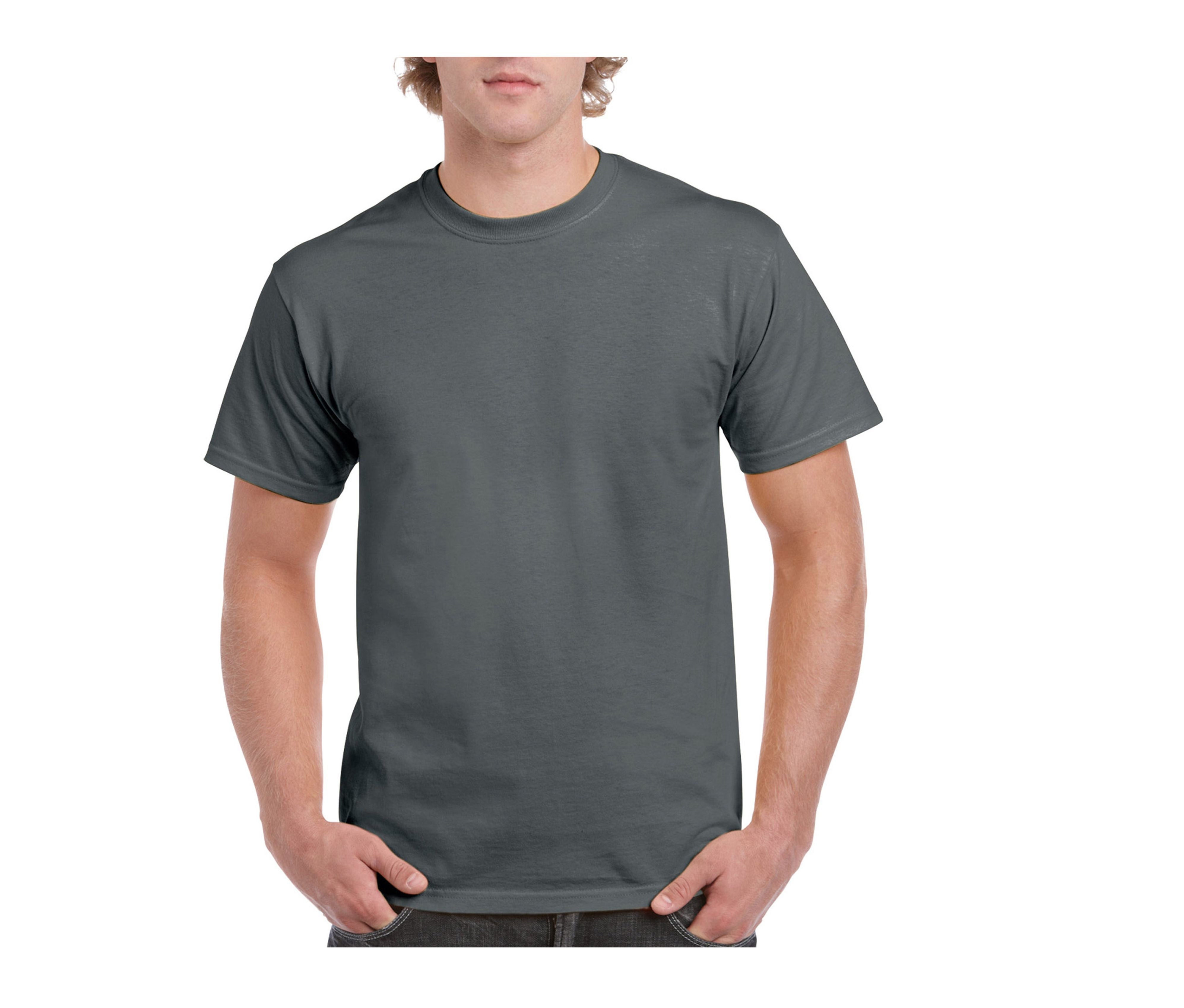 Tee-Shirt Col Rond 200 - Charcoal