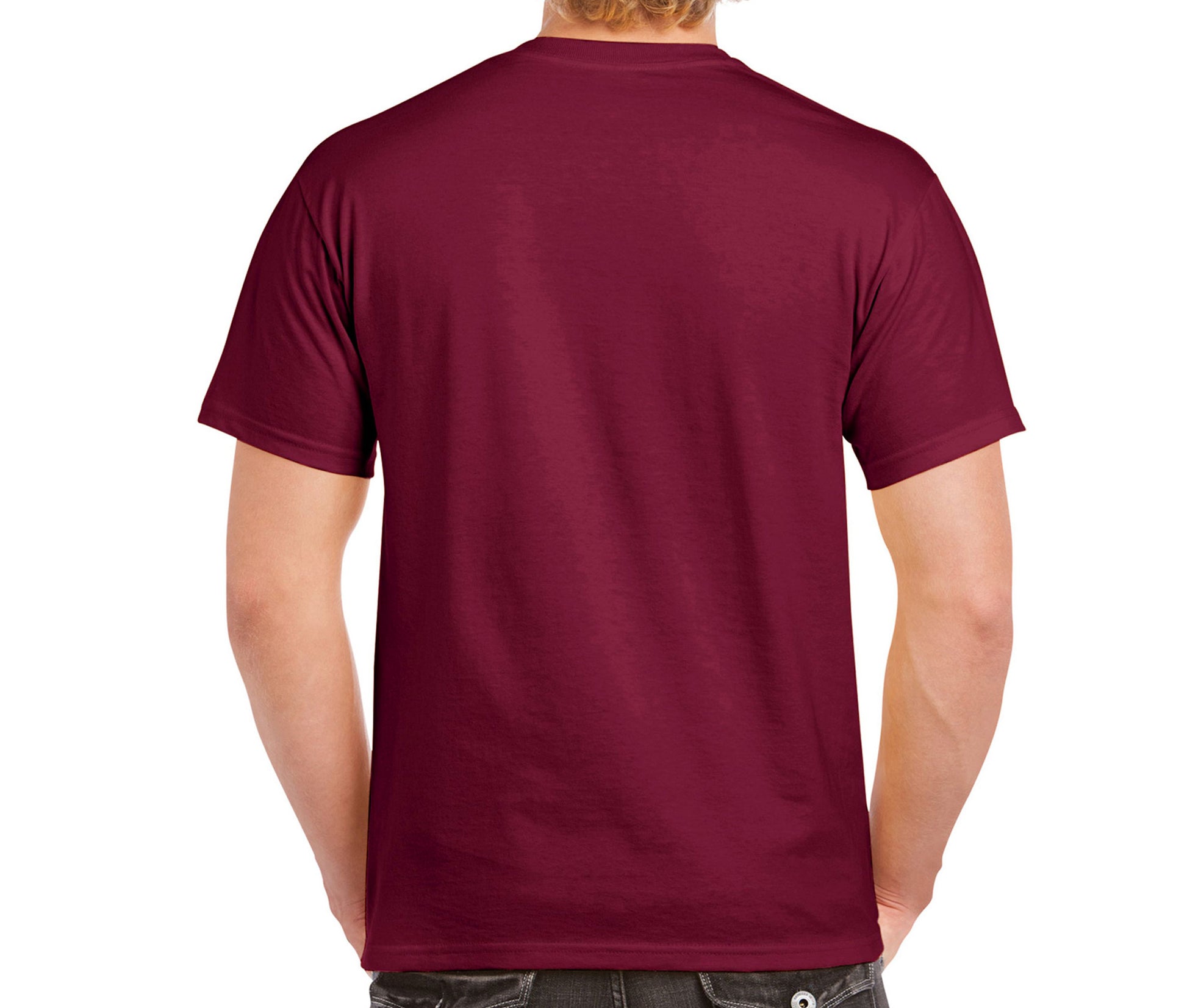 Tee-Shirt Col Rond 200 - Maroon