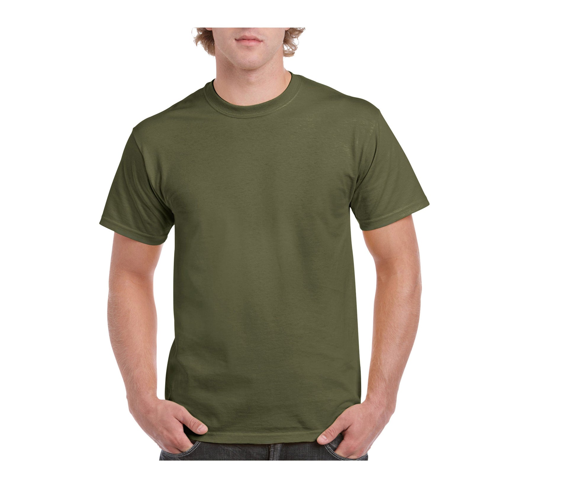 Tee-Shirt Col Rond 200 - Military Green