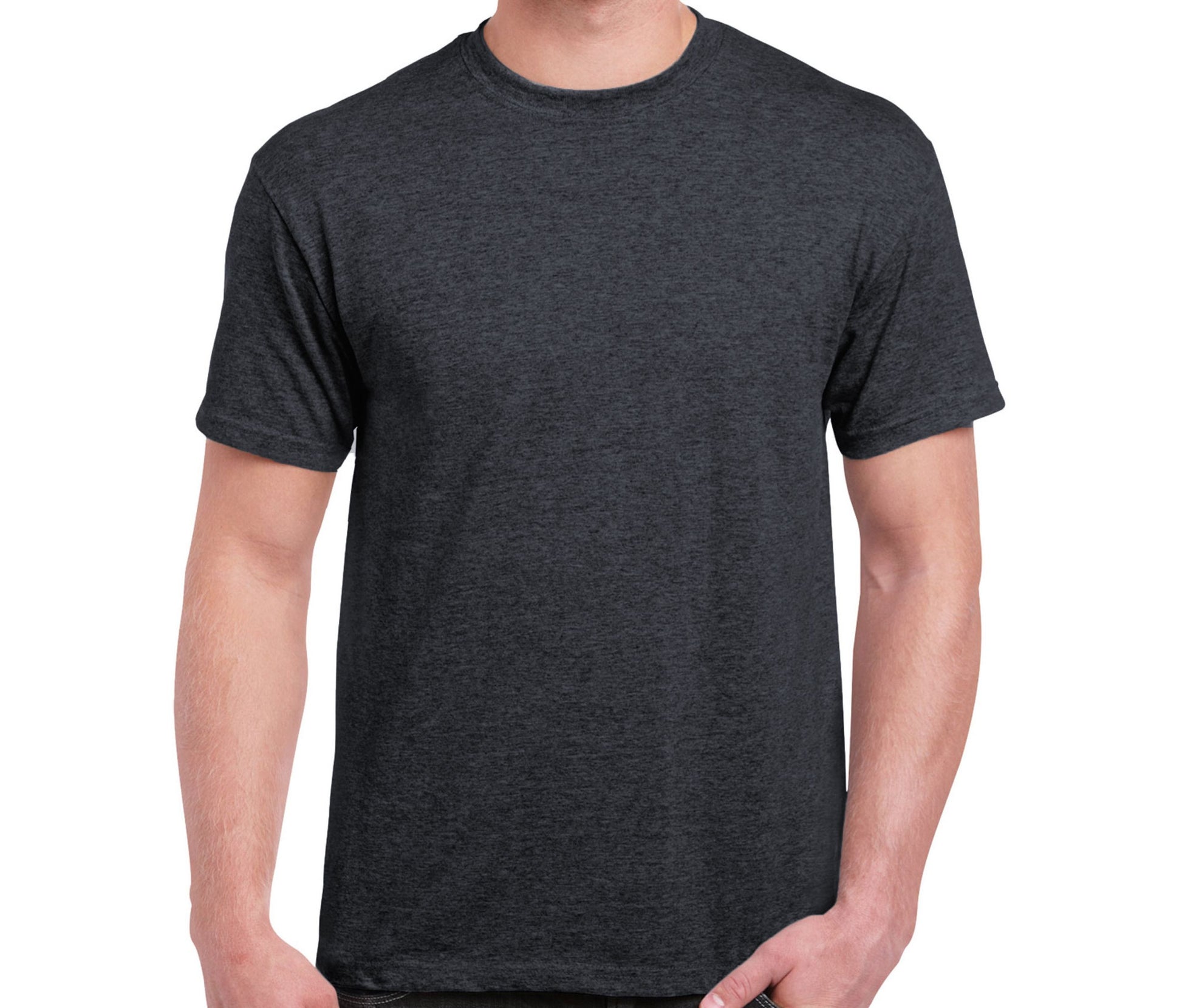 Tee-Shirt Col Rond 200 - Dark Heather