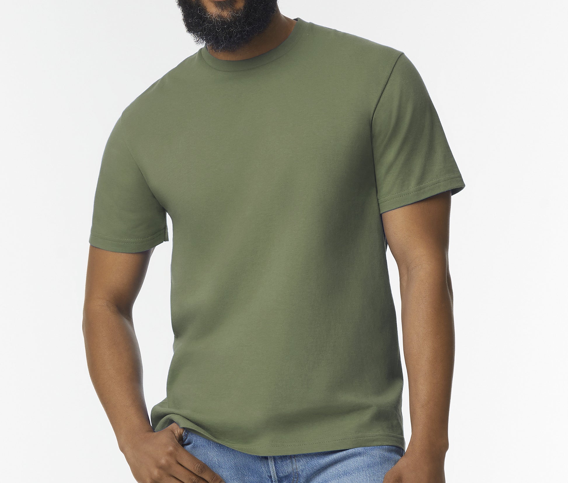 Tee-Shirt Col Rond 150 - Military Green
